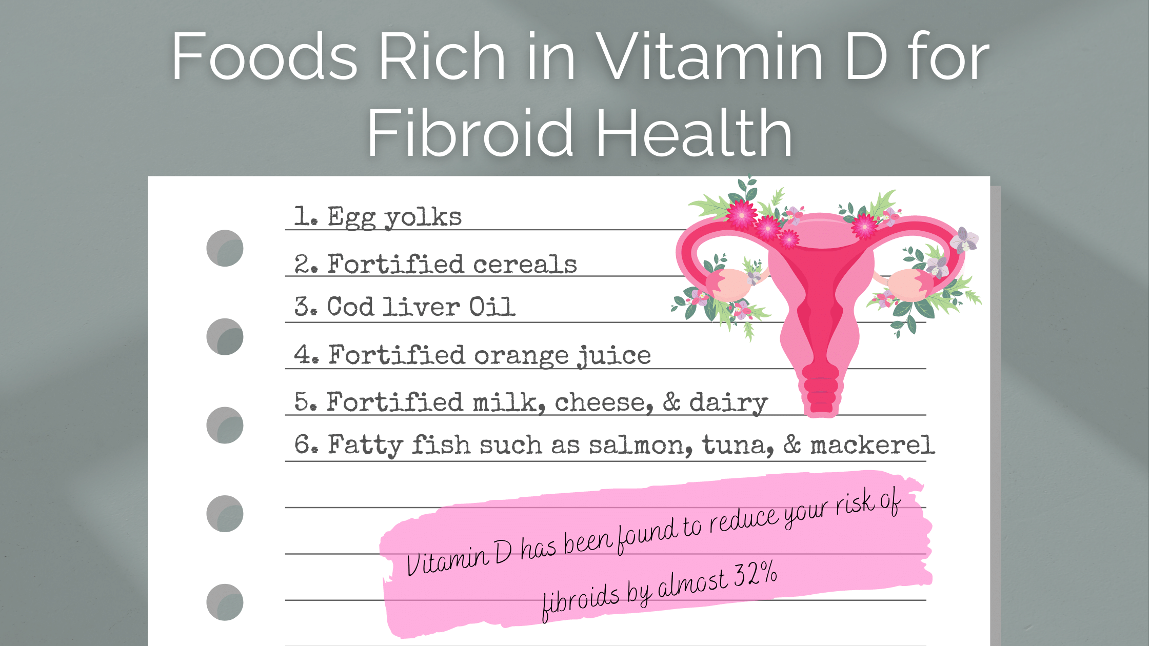 A visual guide to vitamin D and fibroid health