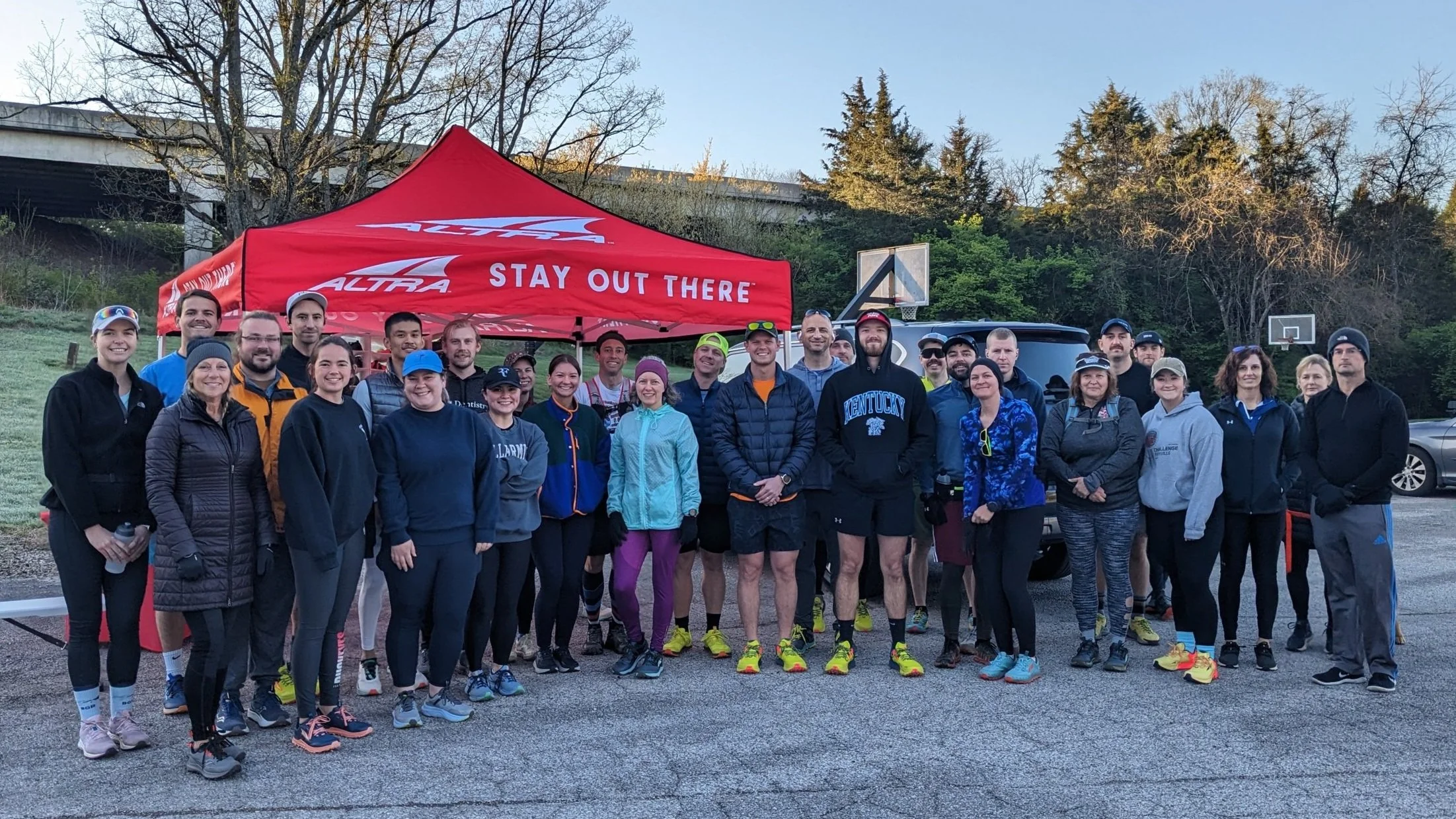 Trail runners at Capitol View Park in Frankfort, Kentucky