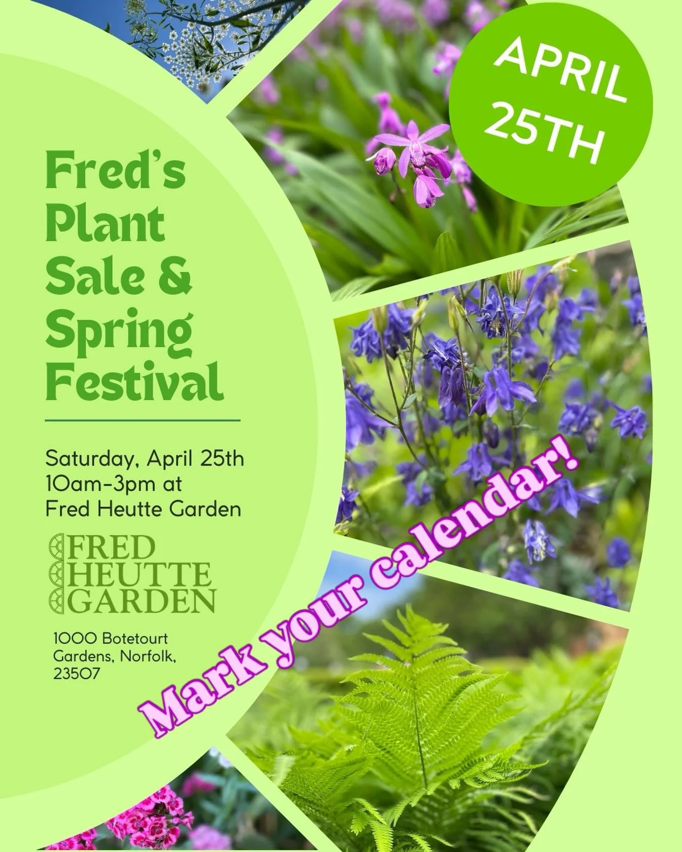 Saturday April 25th from 10-3 we&rsquo;re springing into action! We&rsquo;ve got wonderful native plant vendors, community nonprofits, informative mini workshops, an immersive children&rsquo;s zone, and a great selection of well priced perennials, sh