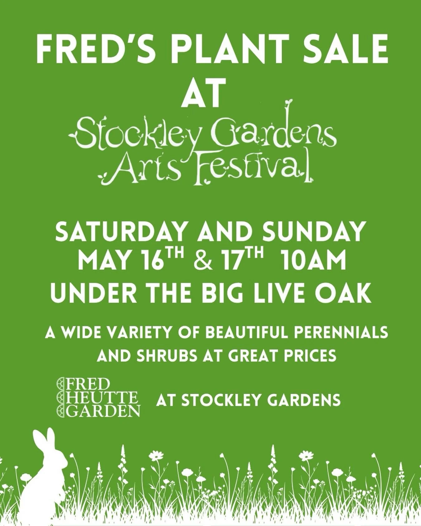 @fredheuttegarden will be @ the Stockley Gardens Arts Festival 5/16 &amp; 5/17. Our wonderful friends @hopehousefoundation put on this incredible Norfolk event twice a year. We&rsquo;ll be selling absolutely luscious plants at very competitive prices