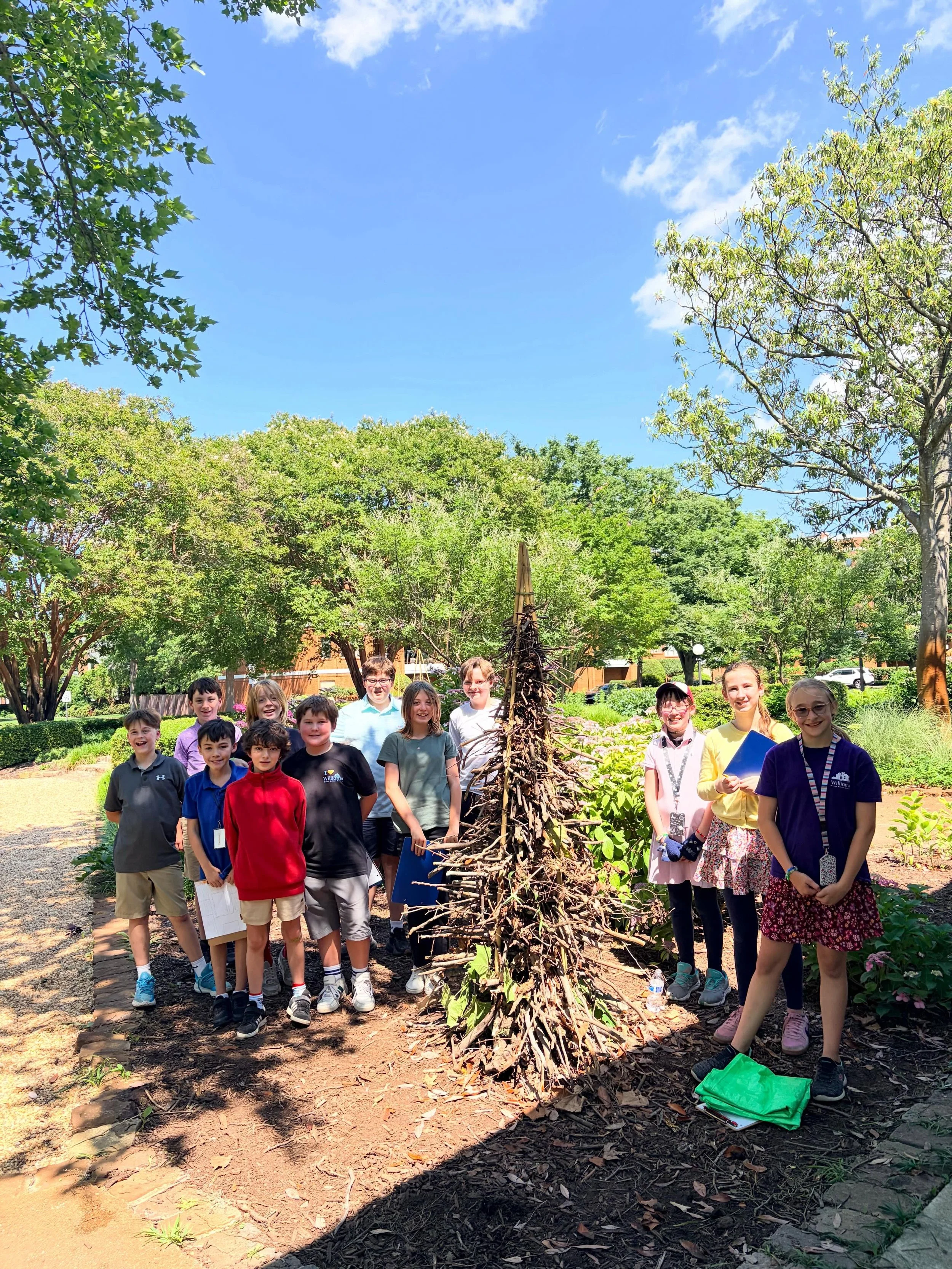You may have wondered about the new, kind of witchy looking structure @fredheuttegarden . It&rsquo;s a pollinator and wildlife habitat!!! Insects and small animals love stick and twig piles so we&rsquo;d been saving our trimmings for just this projec