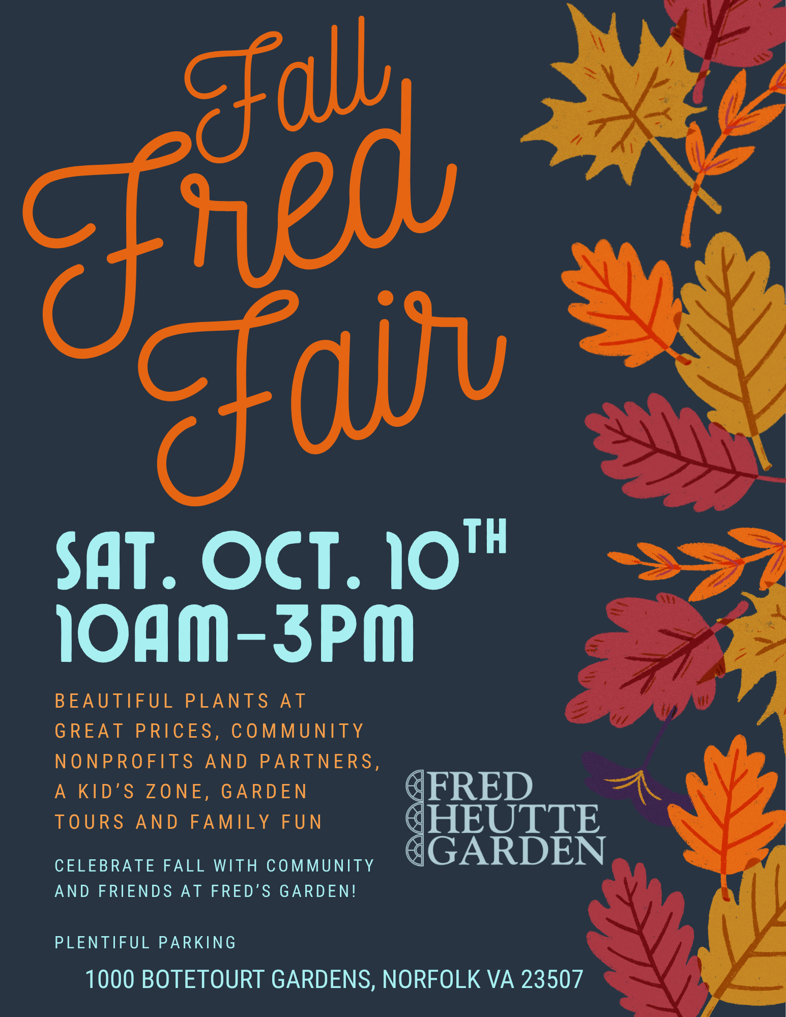 The Fall Fred Fair, October 10th 2026, 10am-3pm