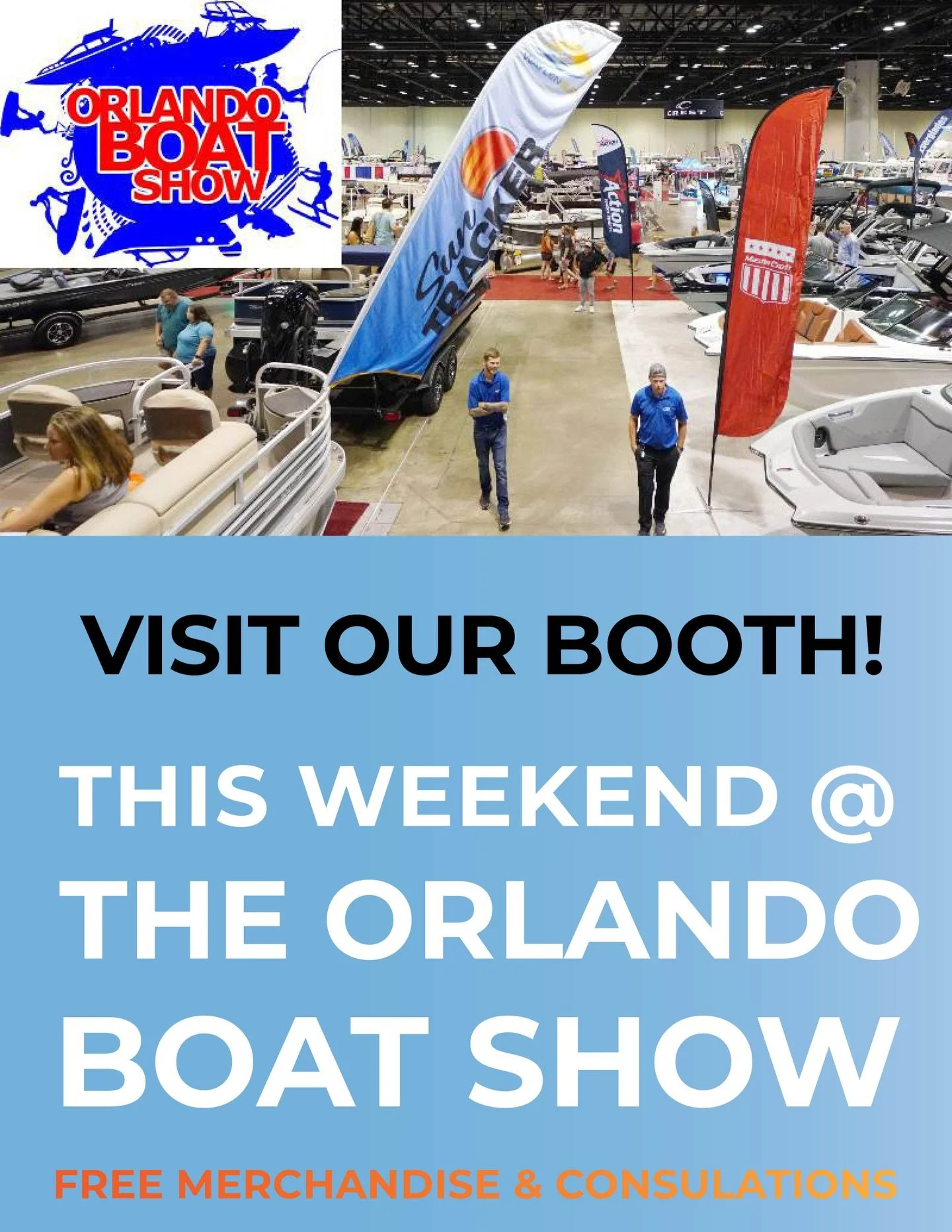 This weekend is the Orlando boat show, and we&rsquo;ll have a booth! 🛠️🛥️⚓️

We&rsquo;ll be a corner booth just outside the food hall. Let us know if you&rsquo;re stopping by 👋 

Location: Orange County Convention Center (West Concourse), located 