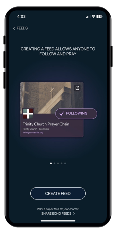 Prayer Sharing App for Small Groups & Families — Echo Prayer