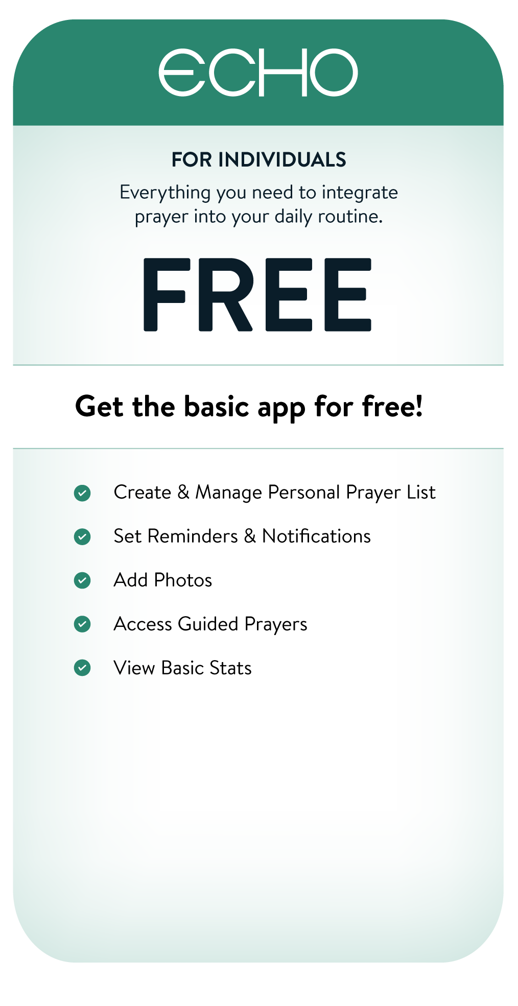 Compare Plans — Echo Prayer