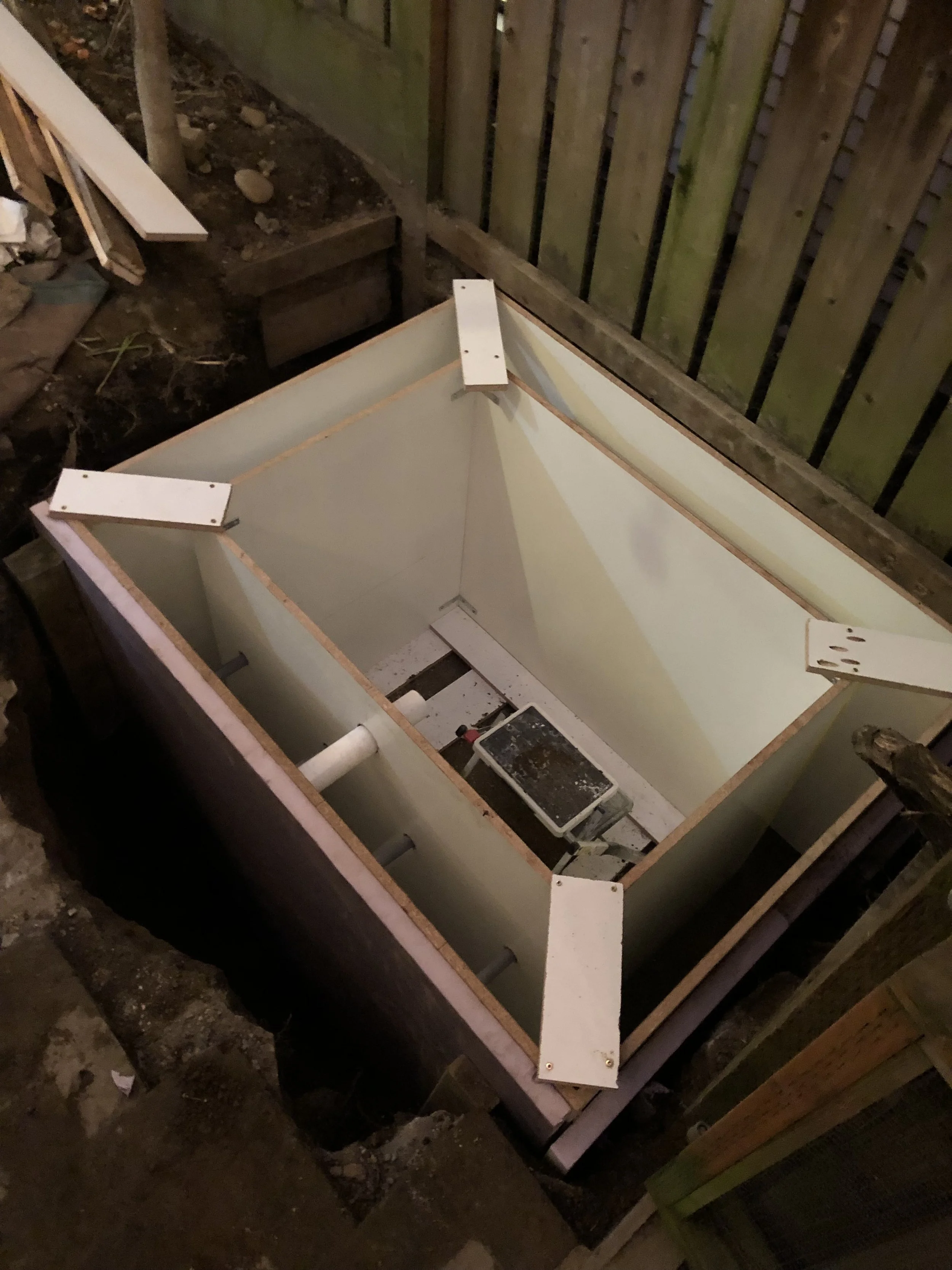 interior form box built and braced