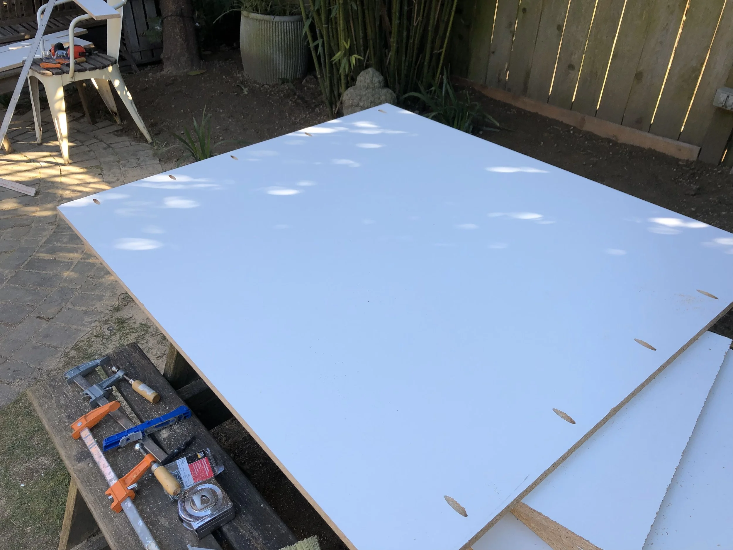 Building the forms from melamine