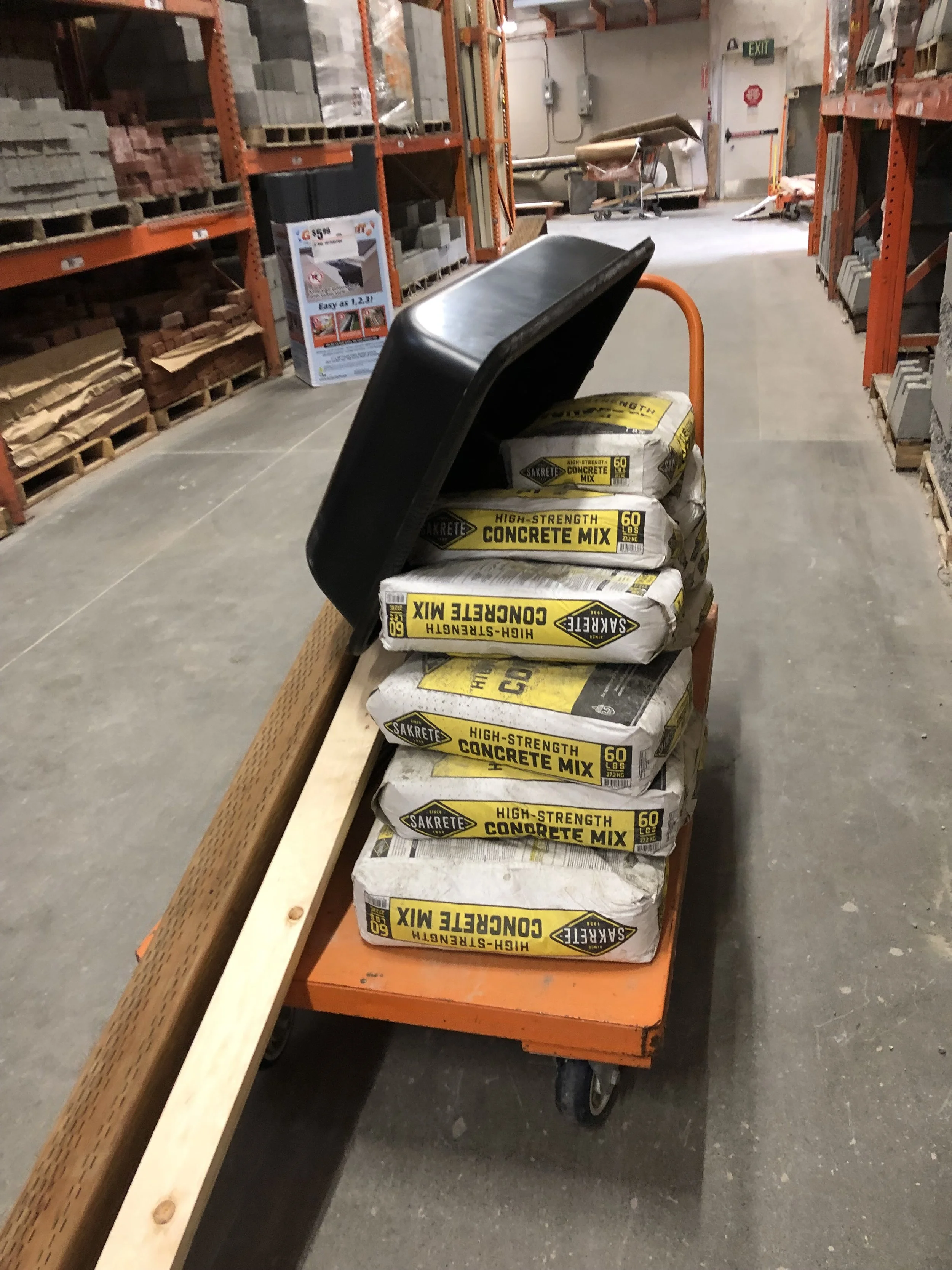 before everything shut down, I was able to get my bags of concrete