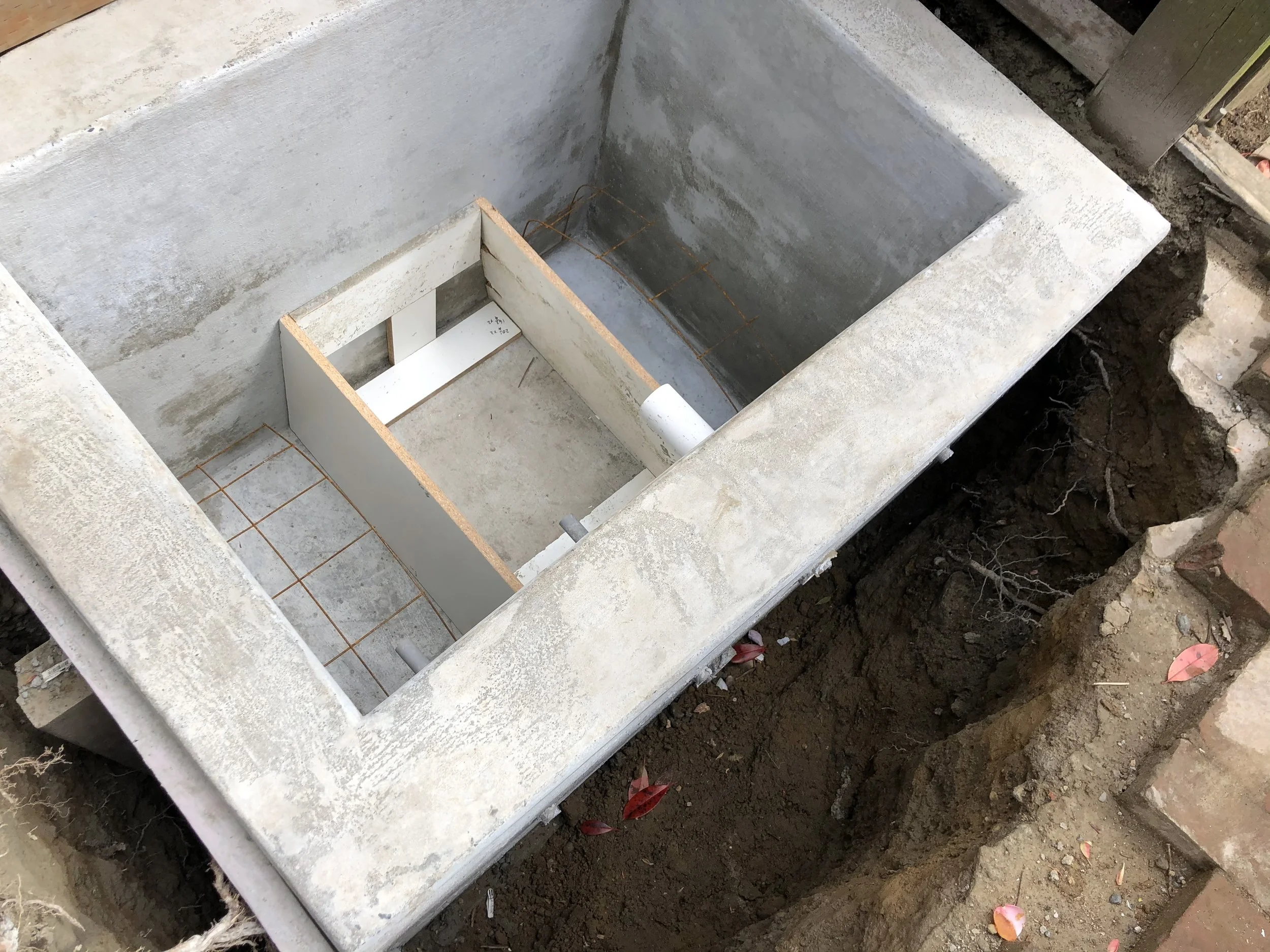 Created forms for the tub seats