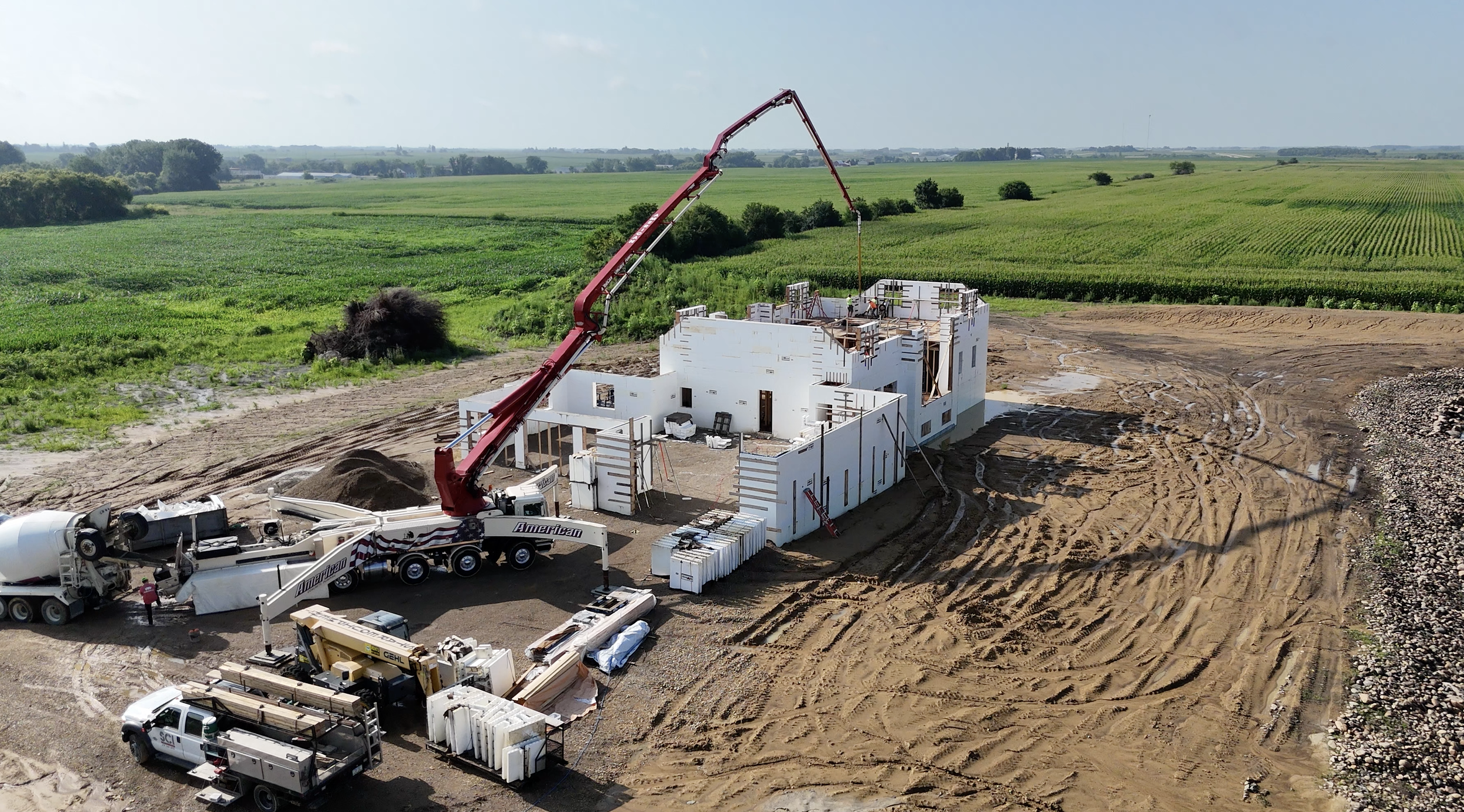 Custom Home Being Framed