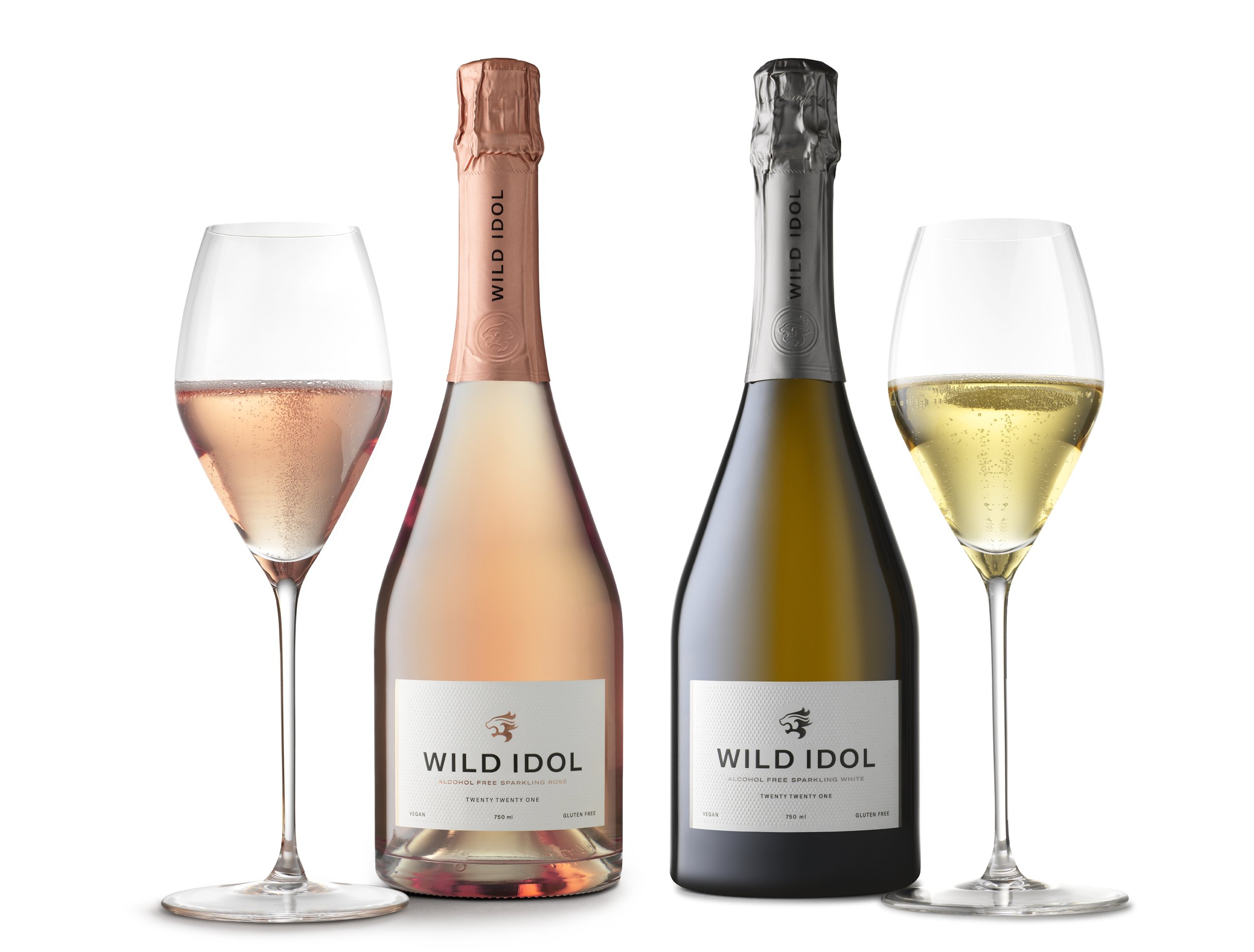 Wild Idol Rosé & White Bottles with Glass.jpg