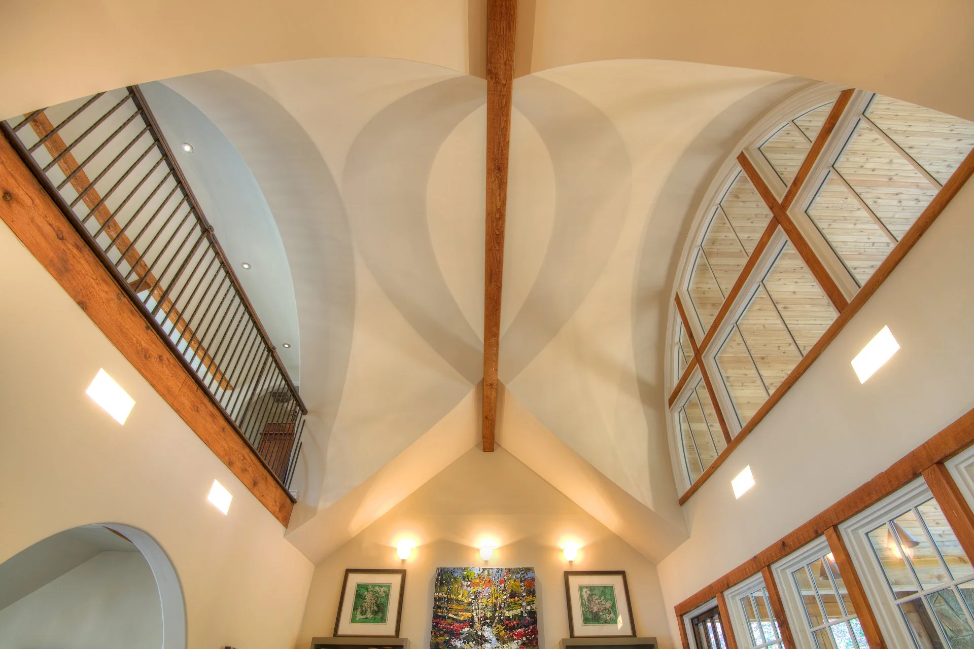 Archway above the den.