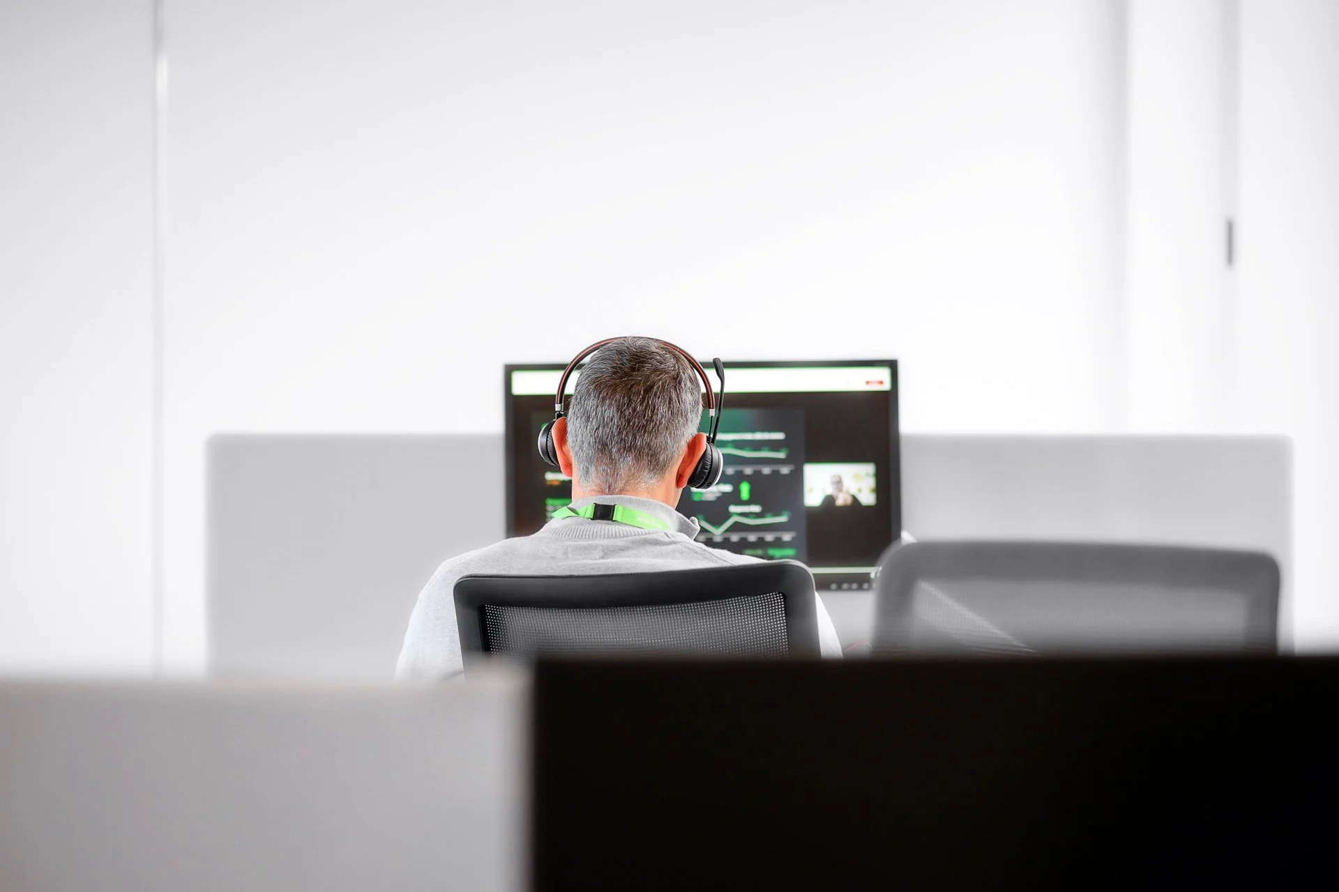 Collaborateur en visio conférence lors d'un événement