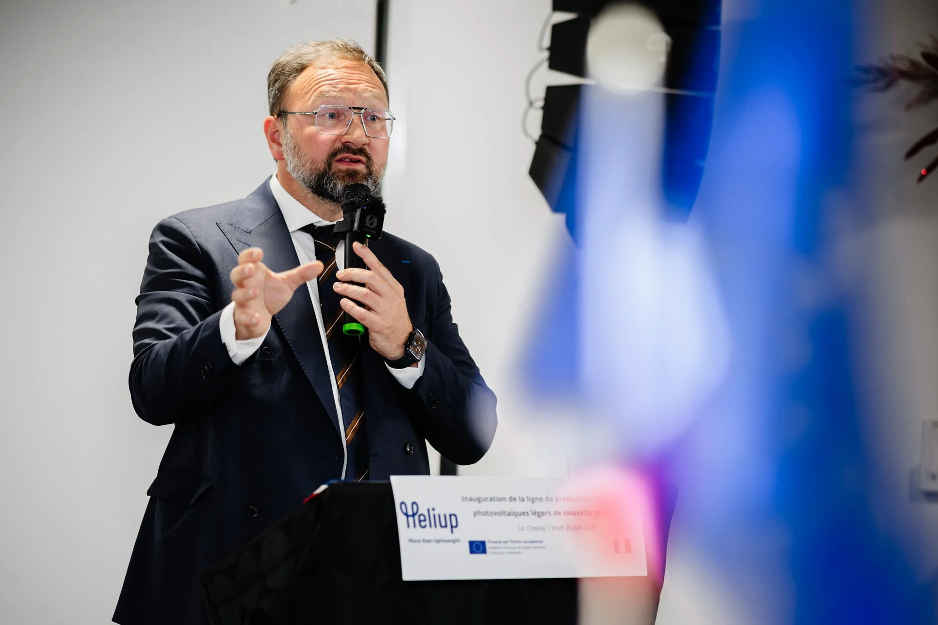 Prise de parole officielle lors de la conférence de presse de l’inauguration Heliup à Cheylas