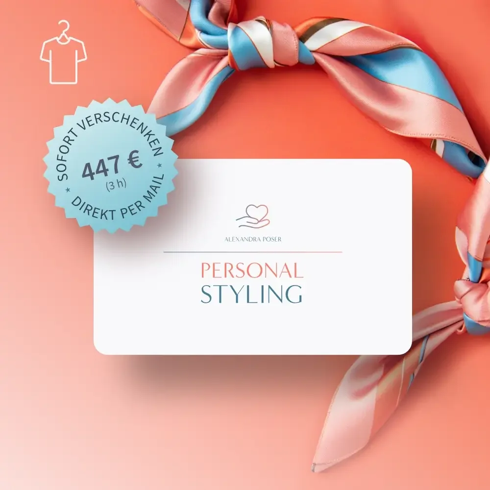 Geschenkgutschein: Personal Styling 1:1 – 3 Stunden (digital & sofort versendbar)