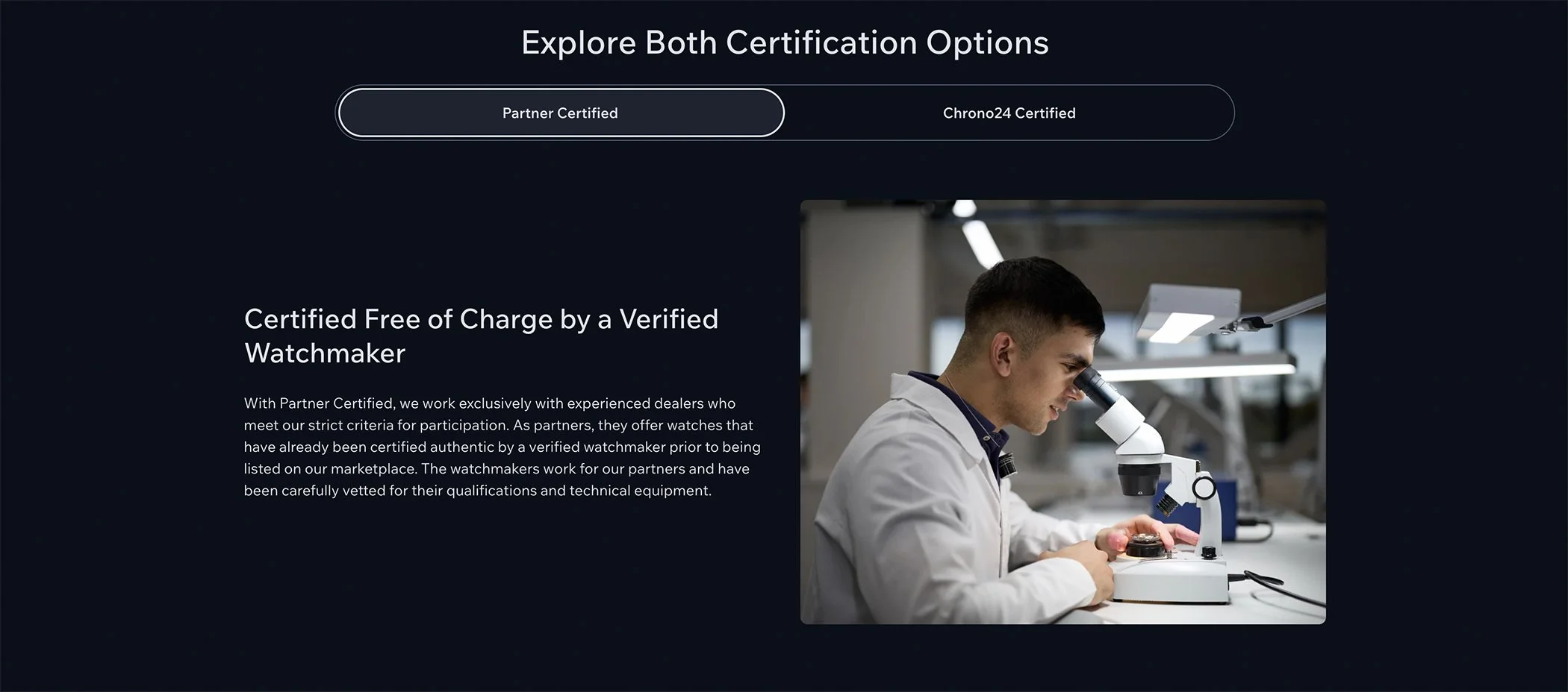 Lifestyle photography by Matt Ankers documenting a watchmaker in the technical lab at The Watch Barn for Chrono24.