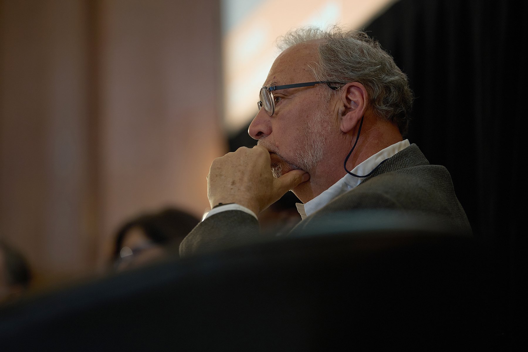 Sir Peter Piot, Handa Professor of Global Health and former Director of LSHTM, participating in a discussion panel at the IHP London Summit, captured by Matt Ankers Studio.