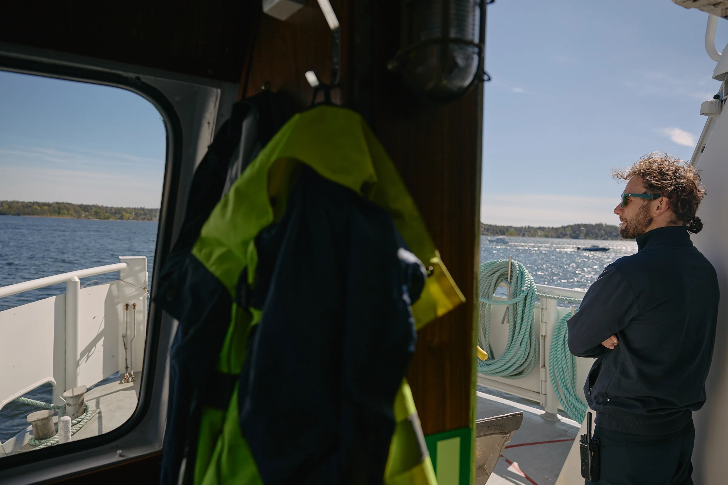 Scandinavian ferry crossing through the Stockholm archipelago captured with a Canon RF 24-70mm
