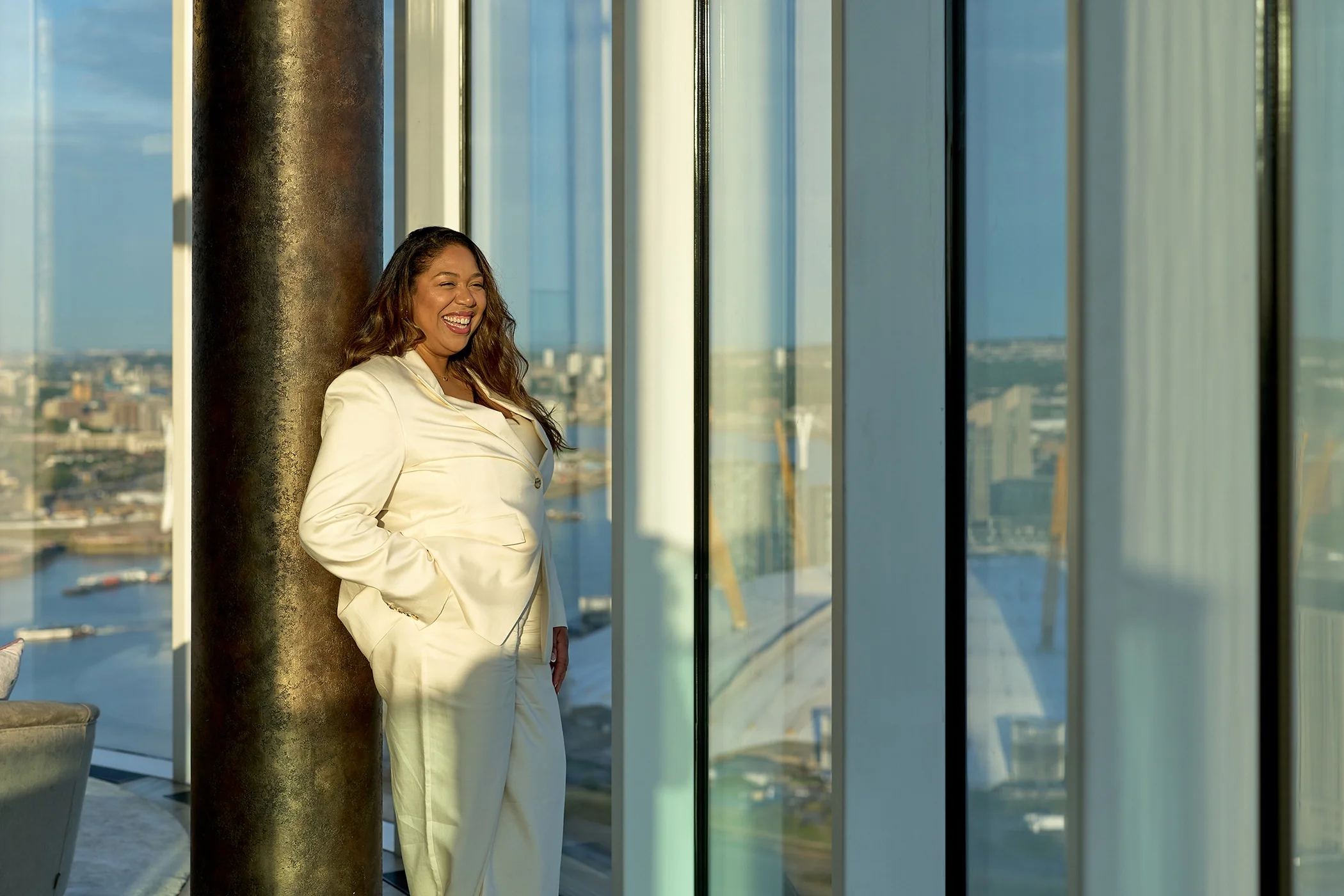 Professional portrait of a founder in London, lifestyle photography capturing a personal and business milestone