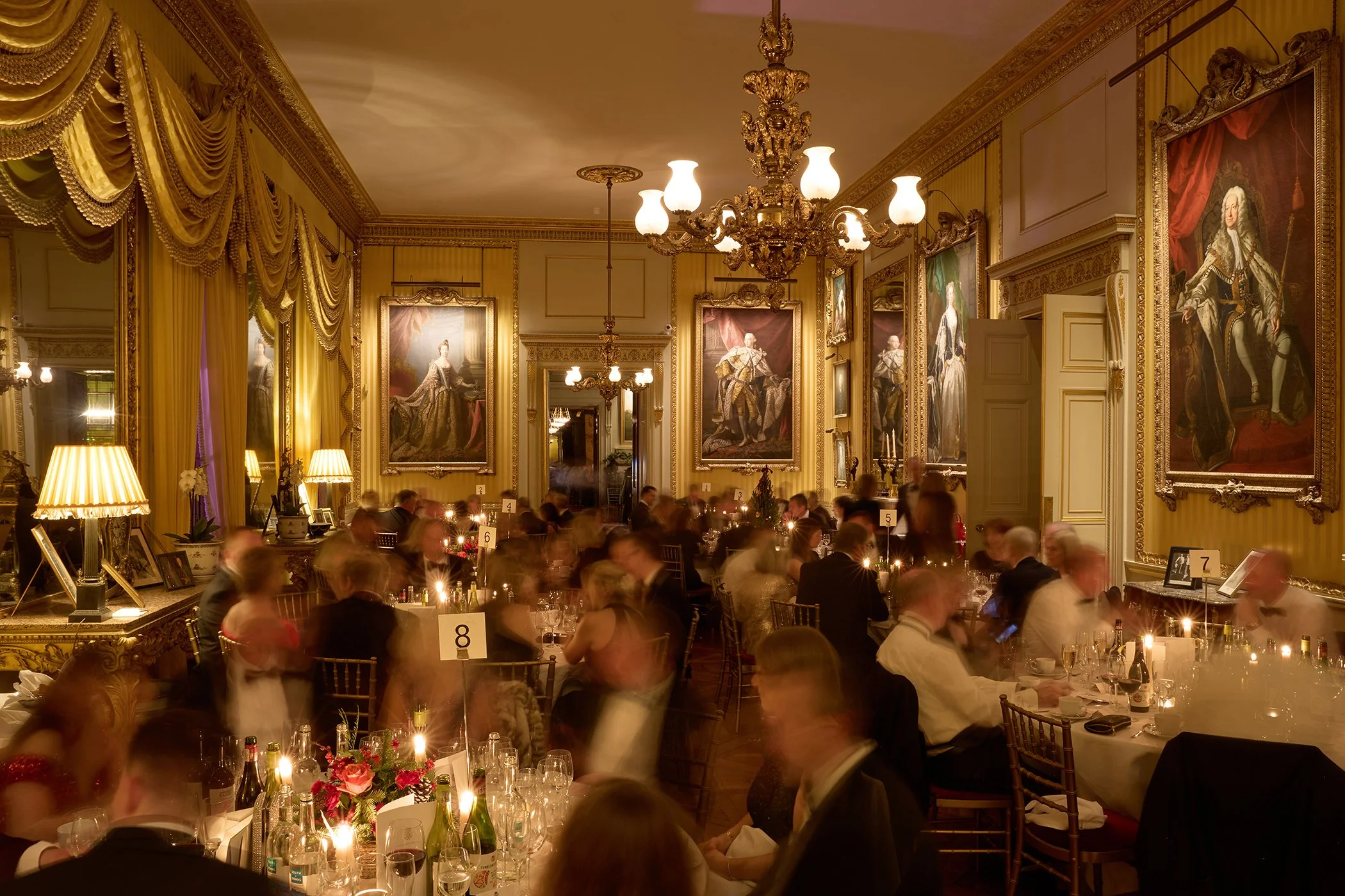 Overview of the luxury Goodwood GRRC Ball, documenting the grand scale and elegant guest experience for corporate annual reports and premium hospitality branding.