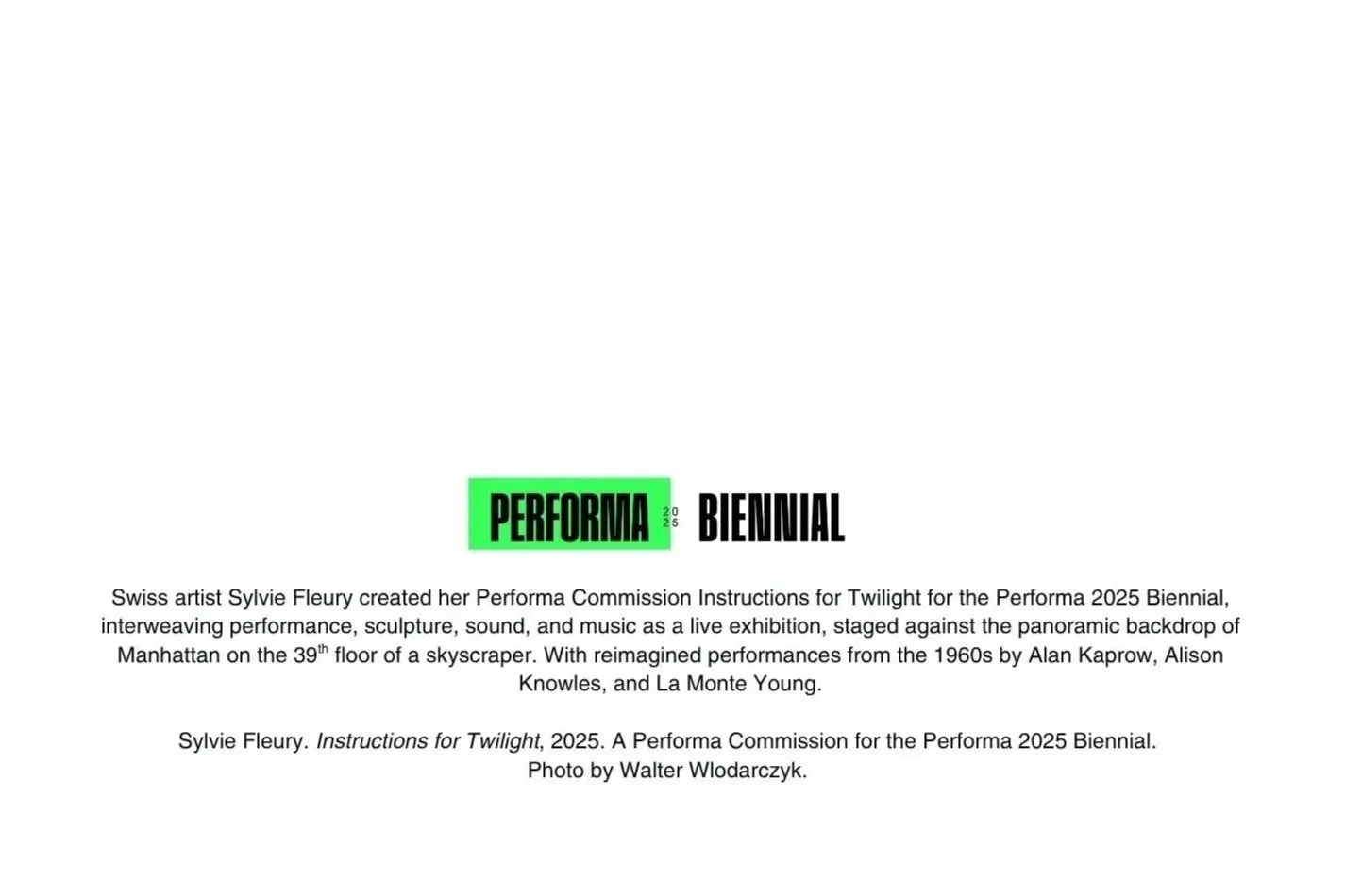 Performa Biennial Greeting Card