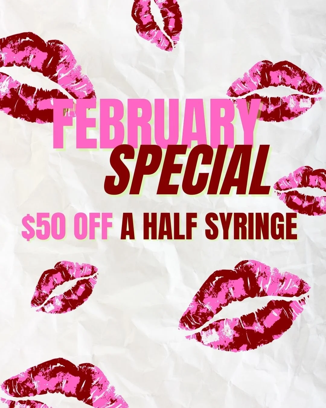 February Filler Special - $50 OFF - Half Syringe