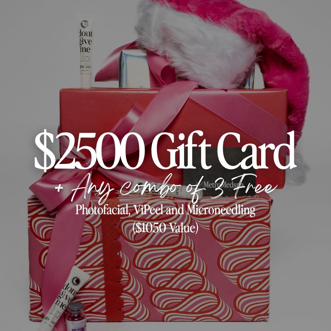 $2,500 Gift Card + Any Combo of 3 FREE - Photofacial (IPL), ViPeel, & Microneedling ($1,050 Value)