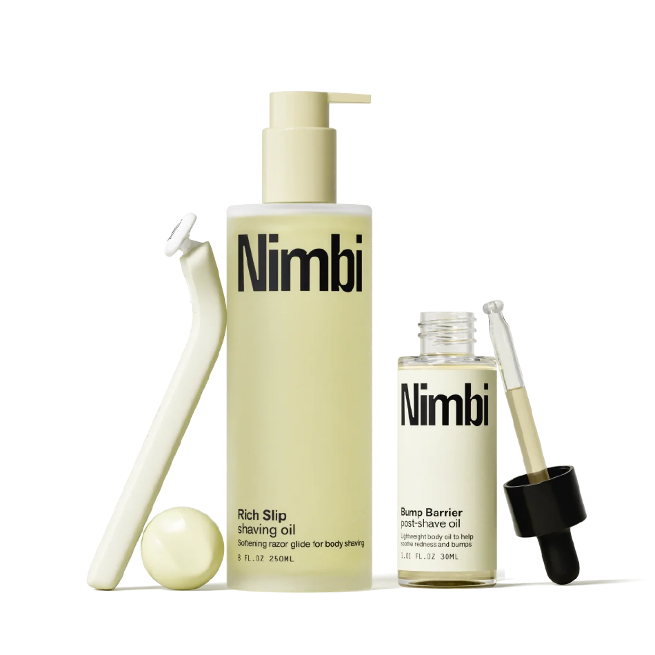 Nimbi The Ultimate Shaving Upgrade. he women's razor made for smooth legs, close shaves, and zero ingrown hairs. Trusted by women who care about smooth skin. Refillable, sustainable, effortless.