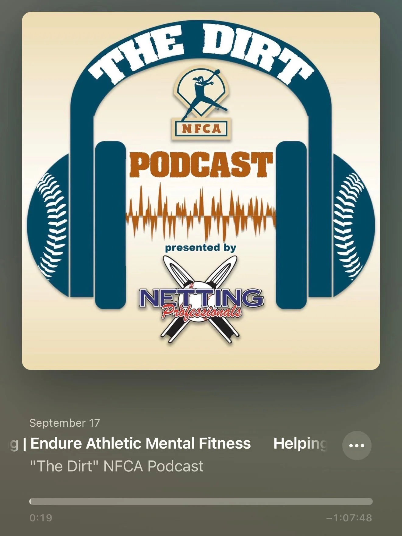 Have you listened to us on The Dirt NFCA podcast? 🎧 We speak about helping coaches support student athletes with their well being and the overall spirit of Endūre Mentality: to provide resources,  and support that helps create and sustain healthy, r