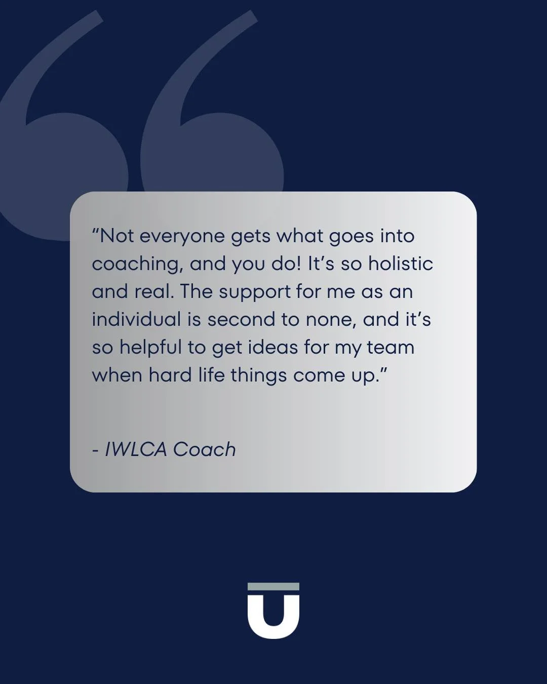 Supporting athletes often means supporting coaches. Good practices and healthy environments that encourage caring for the mental heath of athletes start at the top, and the athletes they support are so fortunate that the coaches we work with recogniz