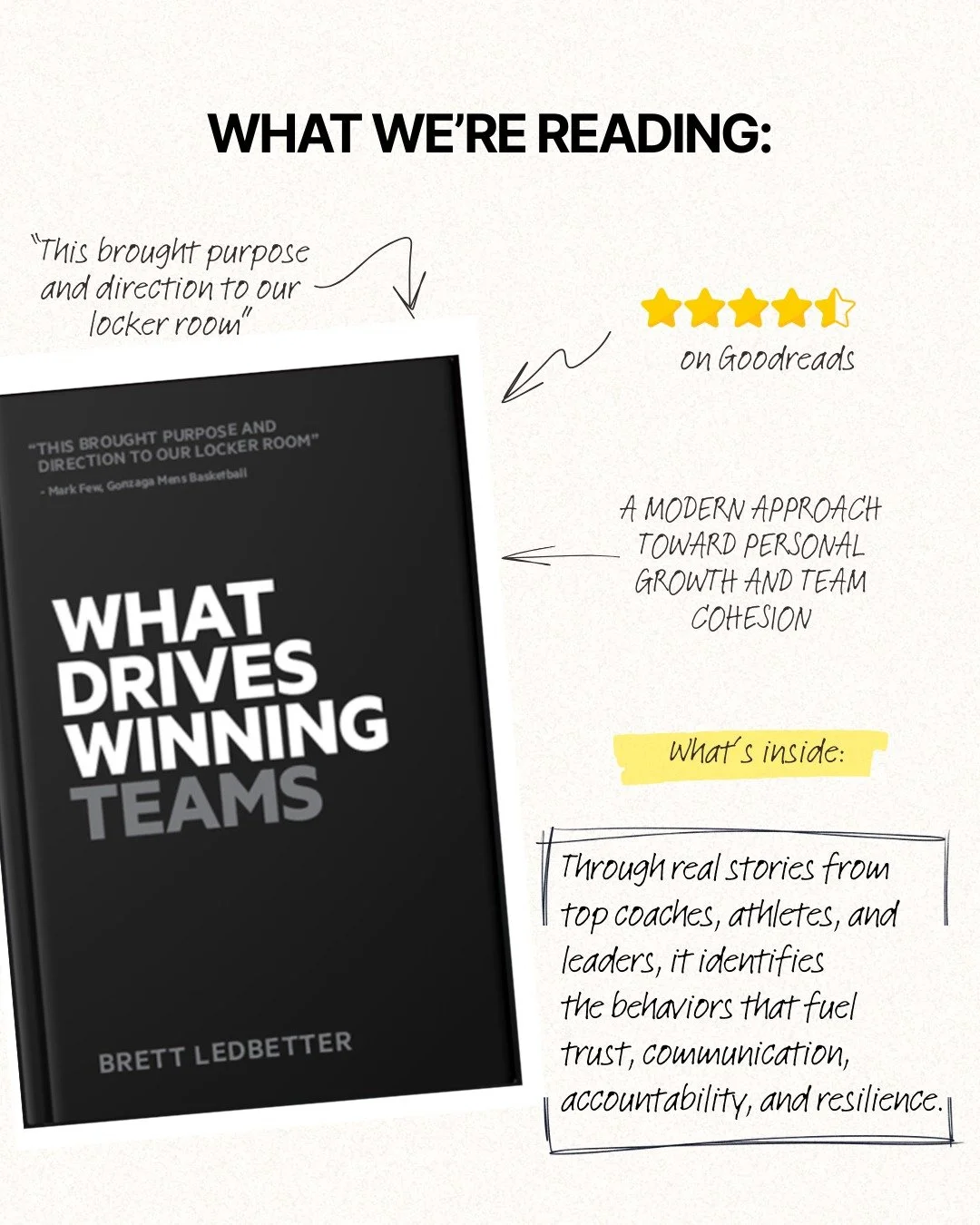 📚 What Drives Winning Teams by Brett Ledbetter (@whatdriveswinning) explores the character-based foundations of sustained team success. Rather than focusing on talent, strategy, or results, the book centers on the idea that culture&mdash;how people 