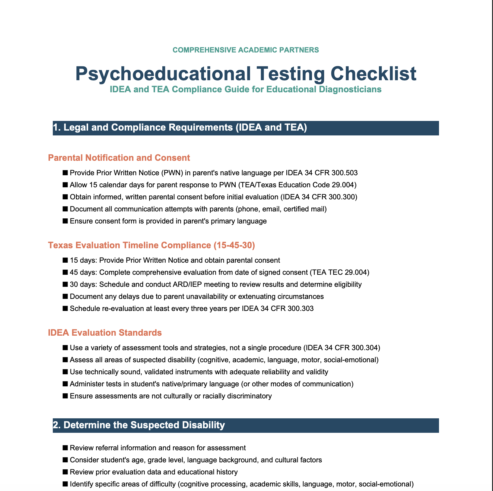 Checklist to prepare for Testing- Updated