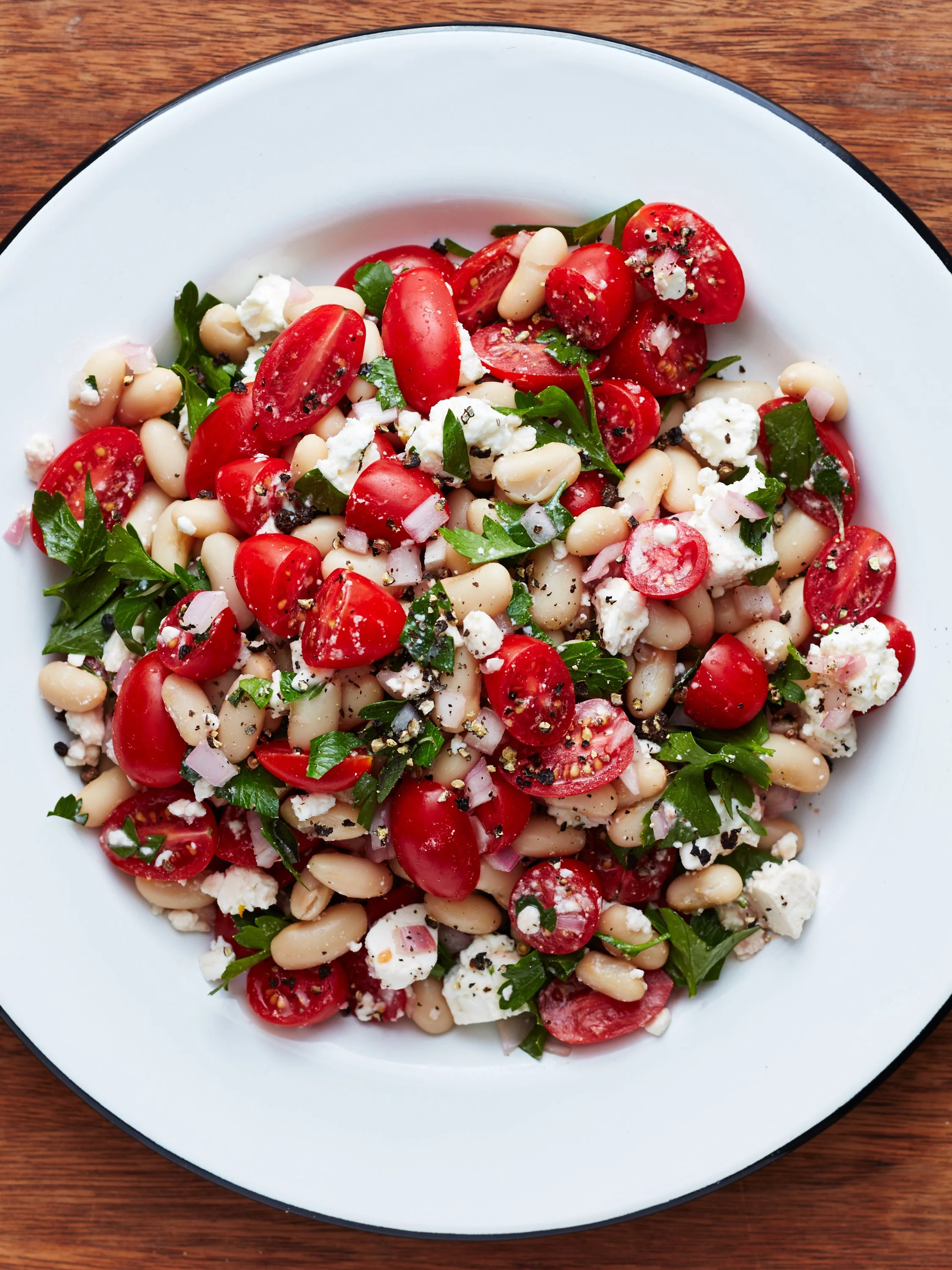 White Bean Salad with Tofu Feta (GF)