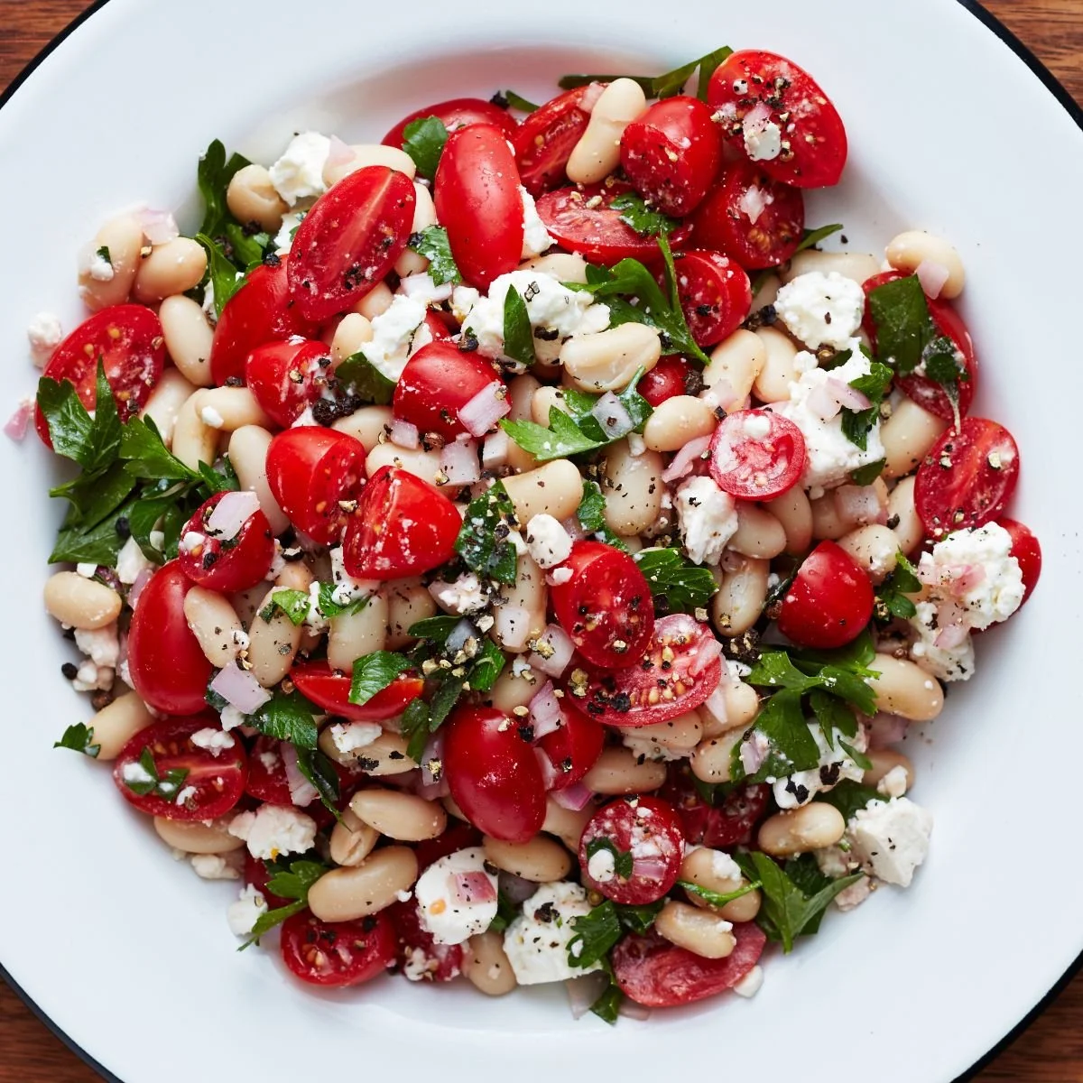 White Bean Salad with Tofu Feta (GF)