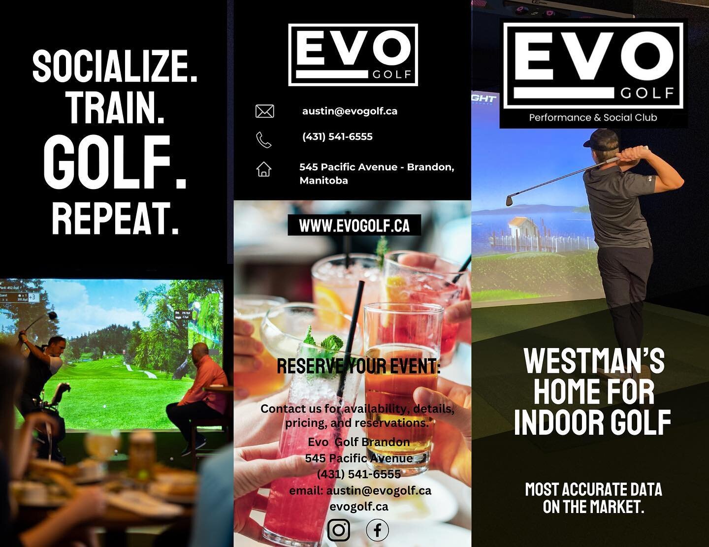So close!! Evo is shaping up better than we imagined. Message us about all of our offers, memberships, bookings, leagues, or events. #evogolfbrandon