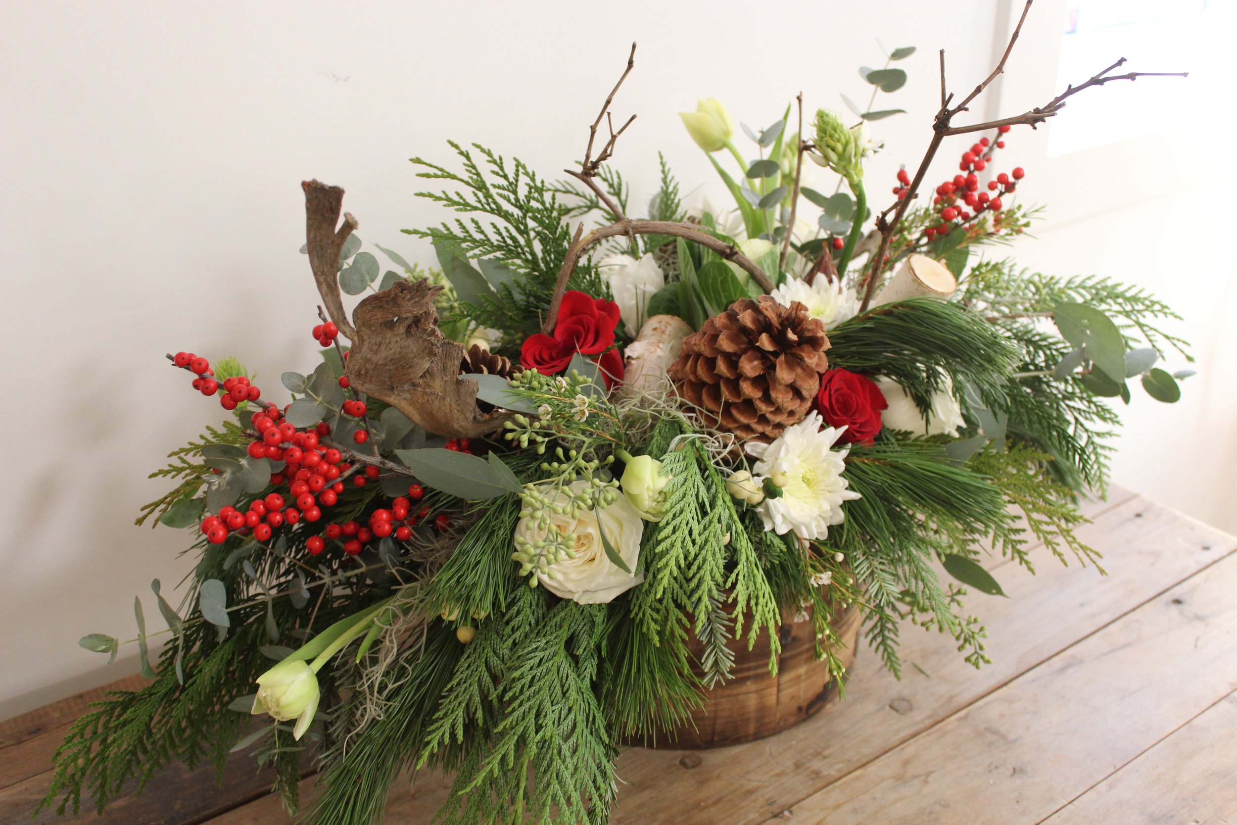 SOLD OUT Fernhill Fresh Table Centerpiece Workshop December 16th at 6pm
