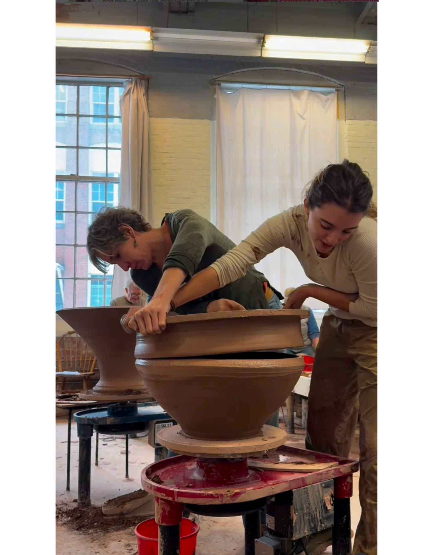 Image of workshop participant making a vessel