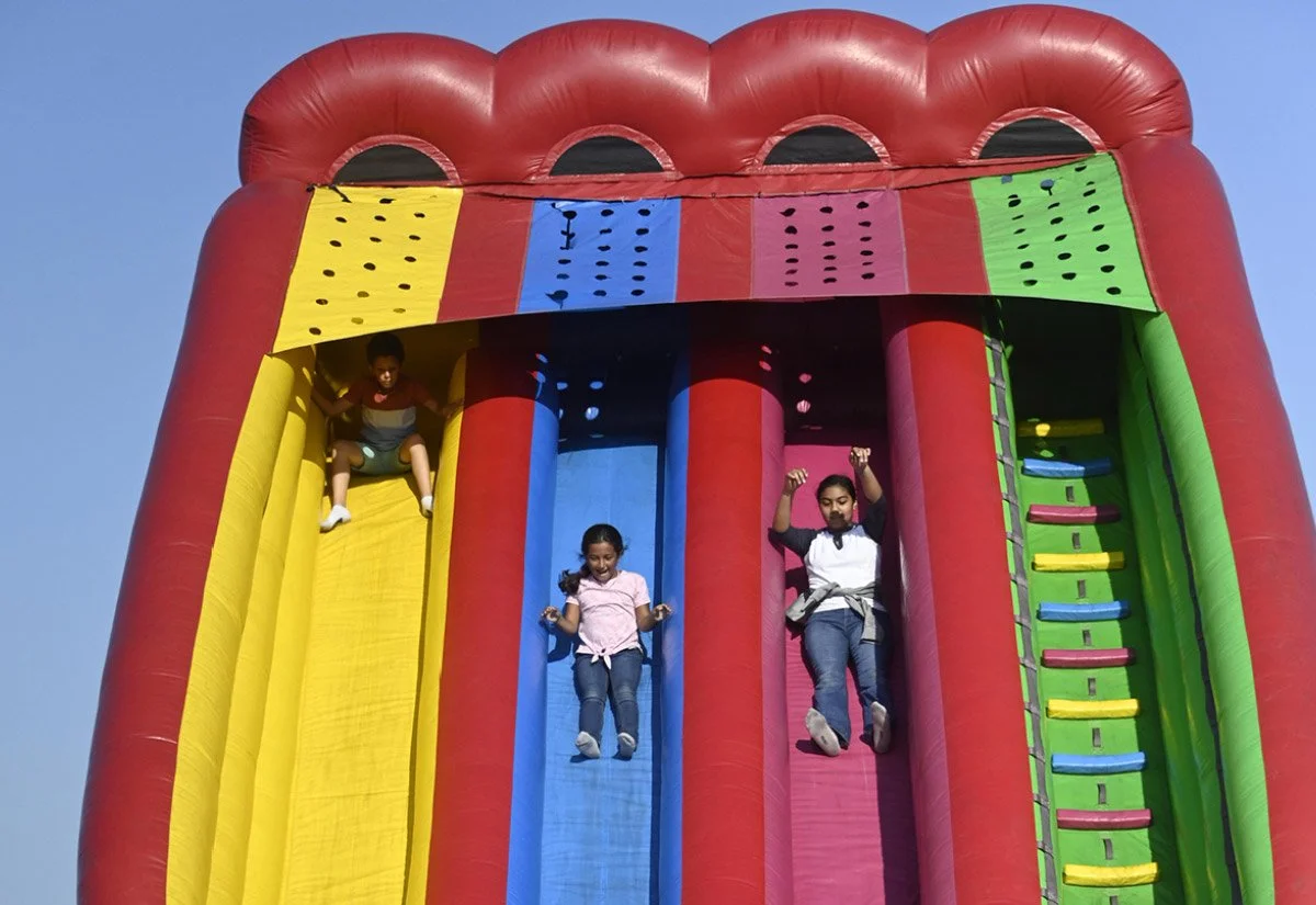   Big blow up slide  