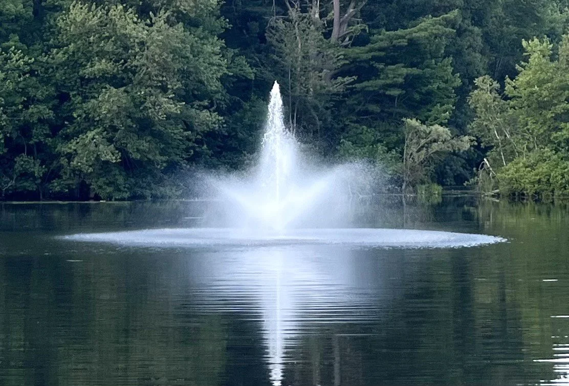 Fountain Returns to Memorial Pond!