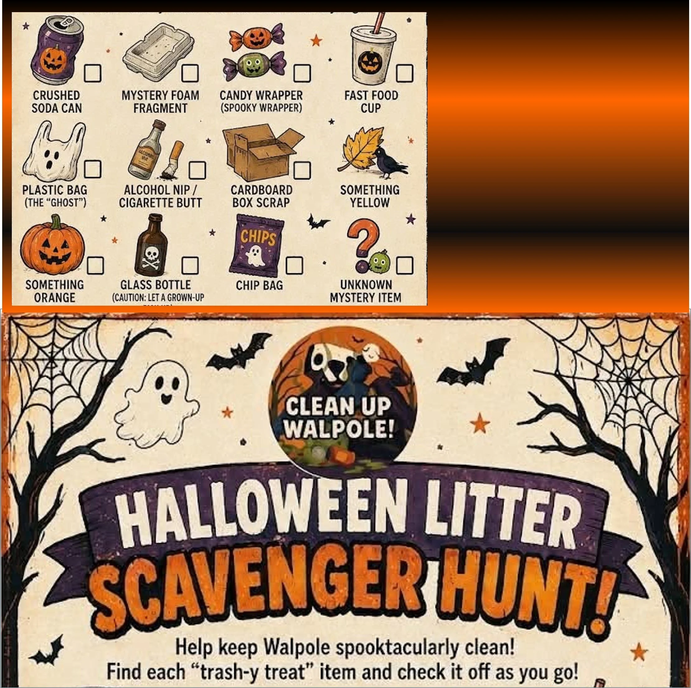 Halloween Litter Scavenger Hunt!