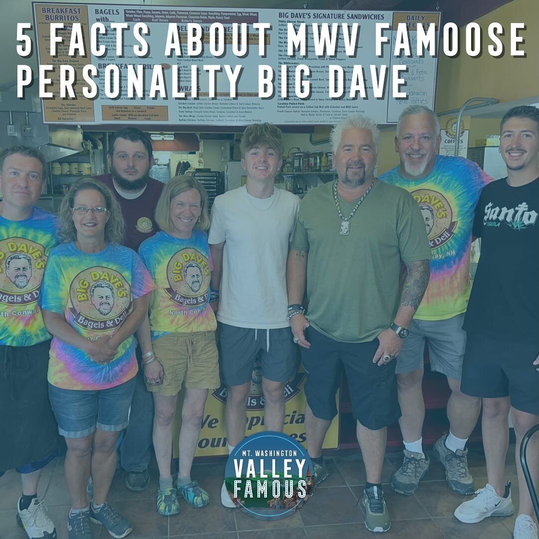 ANNOUNCING MWV Famous&rsquo; inaugural &ldquo;Famoose🫎 Personality&rdquo; - Big Dave of @big_daves_bagels in North Conway!  In our minds Big Dave is the epitome of a MWV small business success story, embracing &ldquo;fame&rdquo; and arguably enjoyin