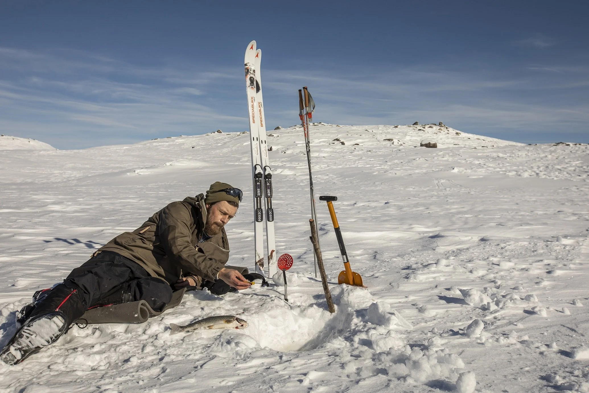 Komplett isfiskeutstyr til leie