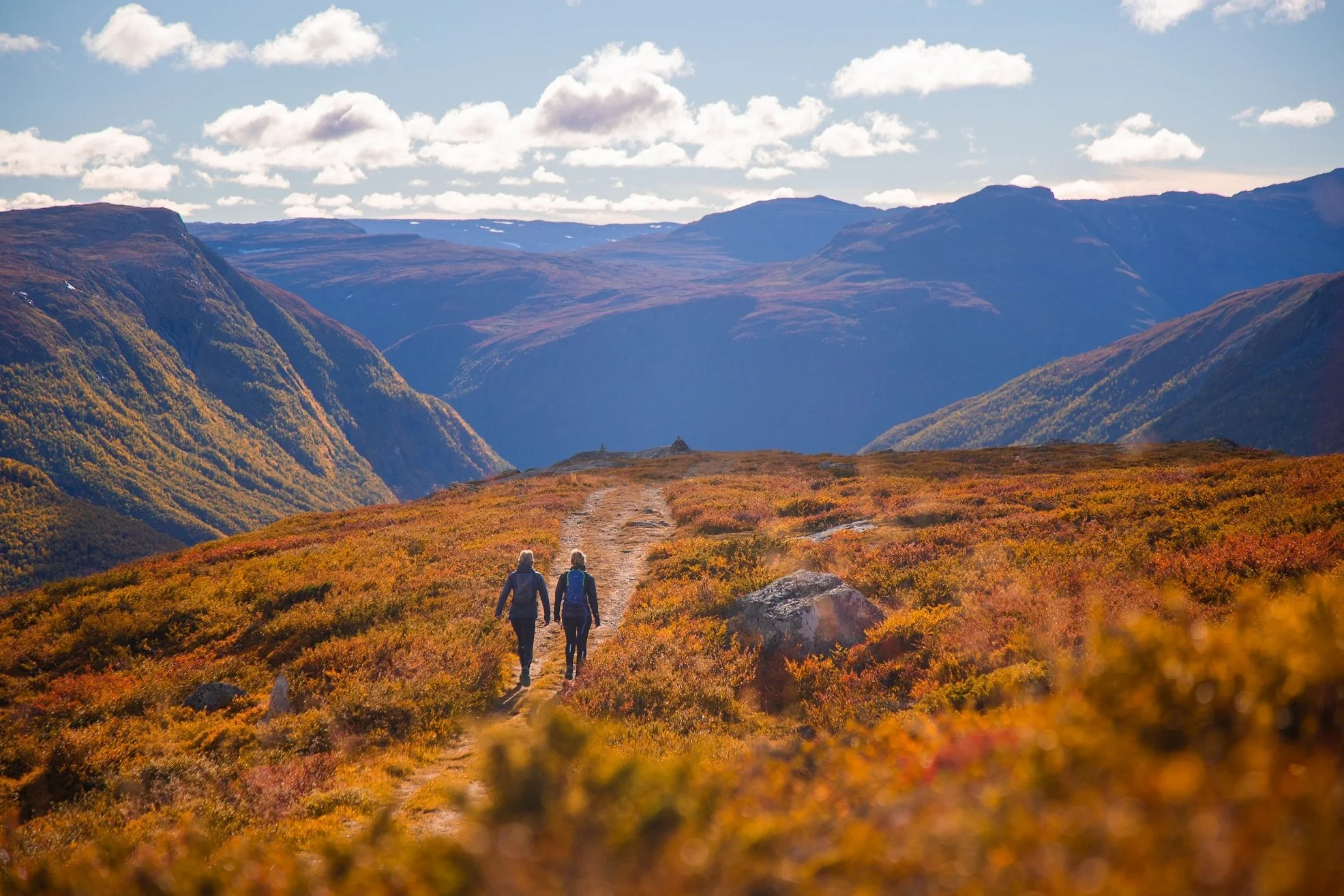 Kongevegen over Filefjell fra Kyrkjestølen til Maristova