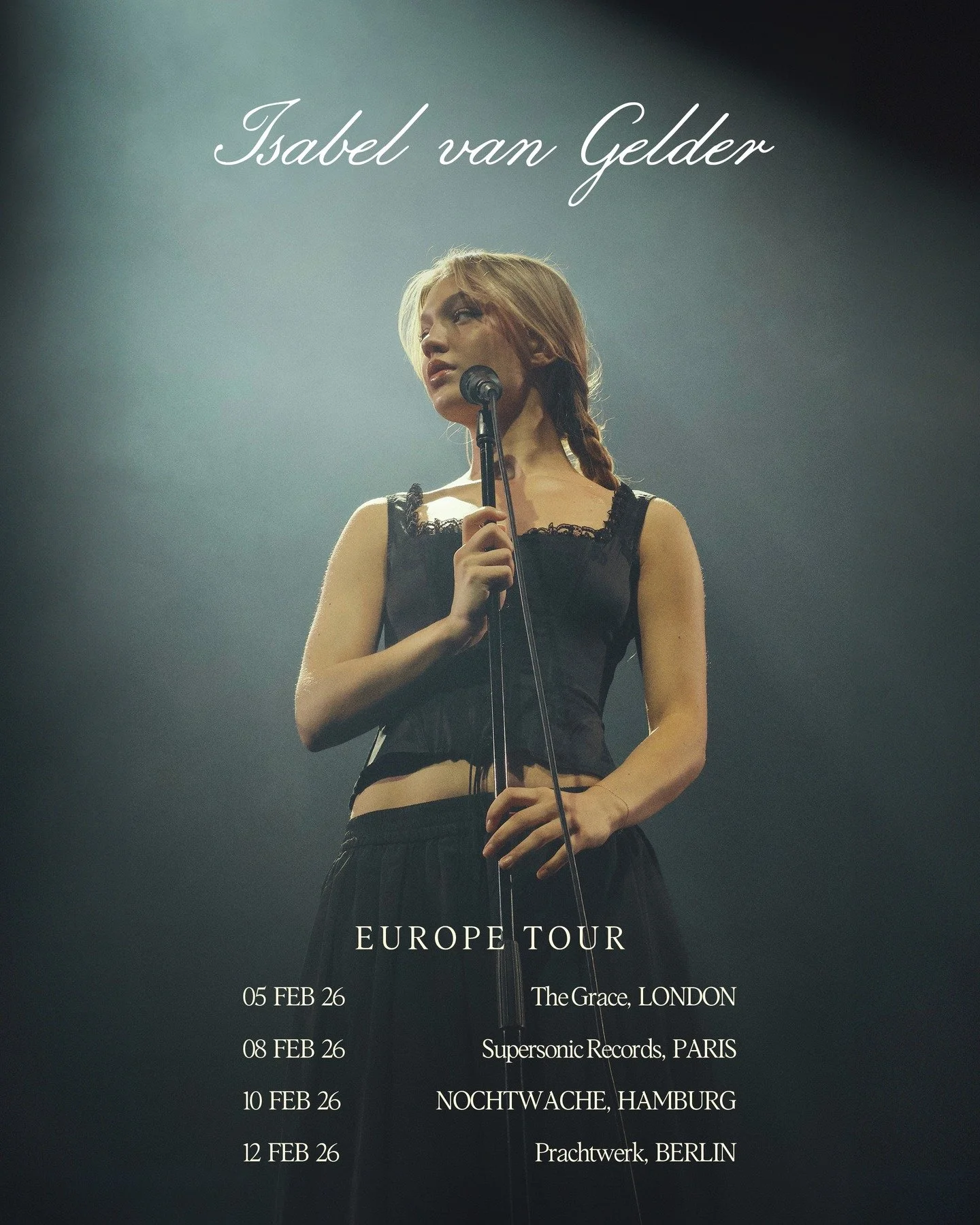 Isabel van Gelder's debut EU tour.