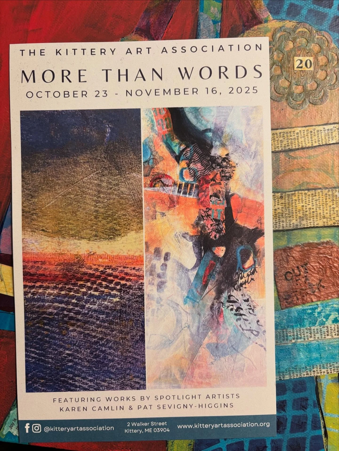 New @kitteryartassociation show opens today with the reception on Sunday from 5-7 . I have 2 pieces in this show and will be in attendance on Sunday so please stop by and say hello !