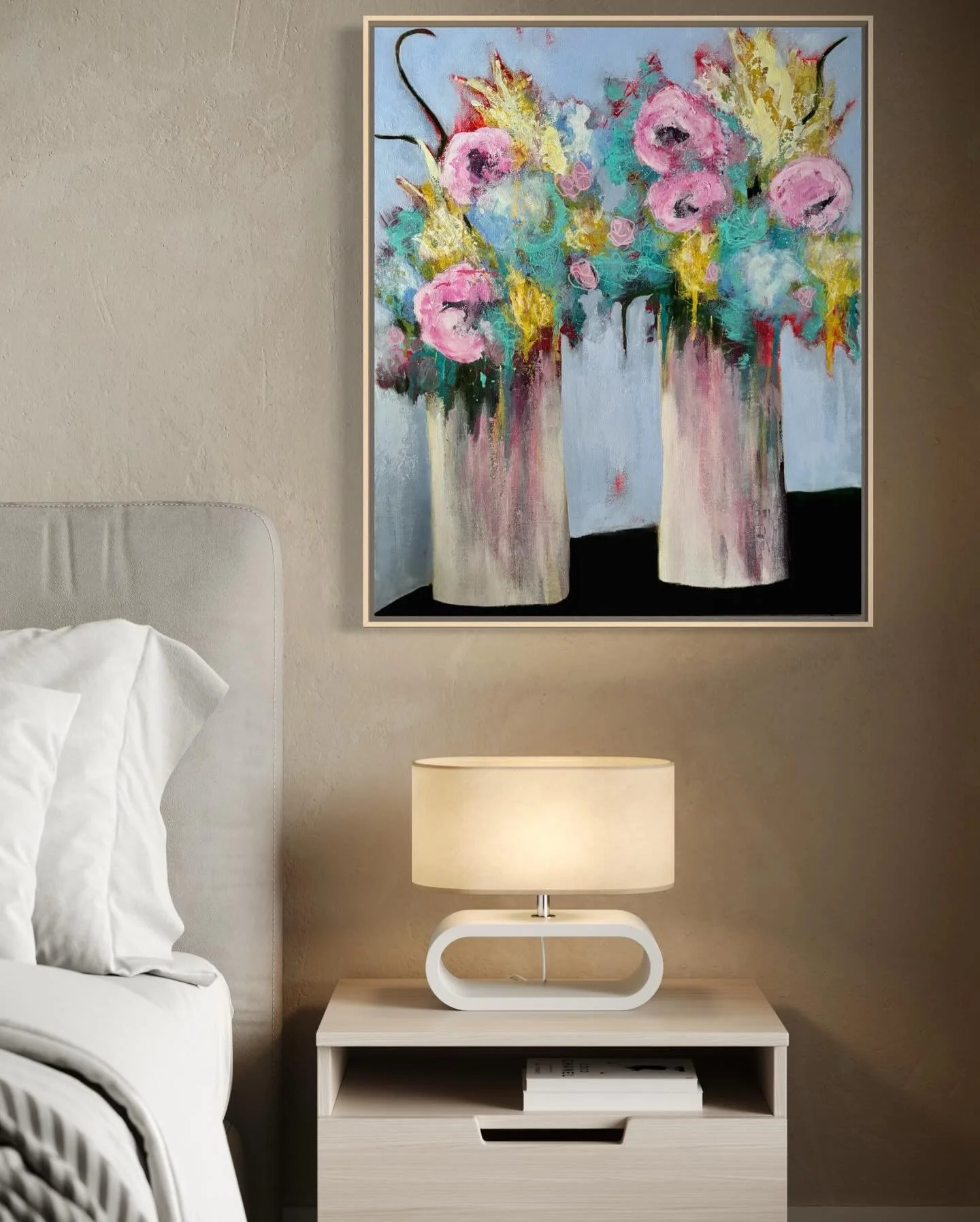 Finally finished this painting. I wanted to loosens up and get a little messy. 
My style is mostly a backwards process of applying paint to the canvas and see what happens. 
I prefer not to have a direction and just let inspiration guide the process.