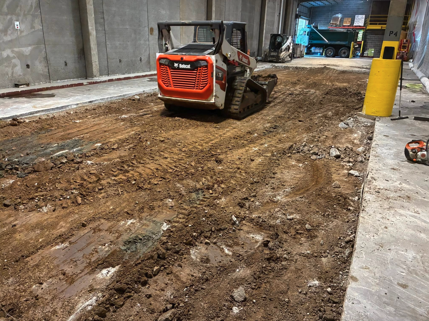 grading commercial loading dock