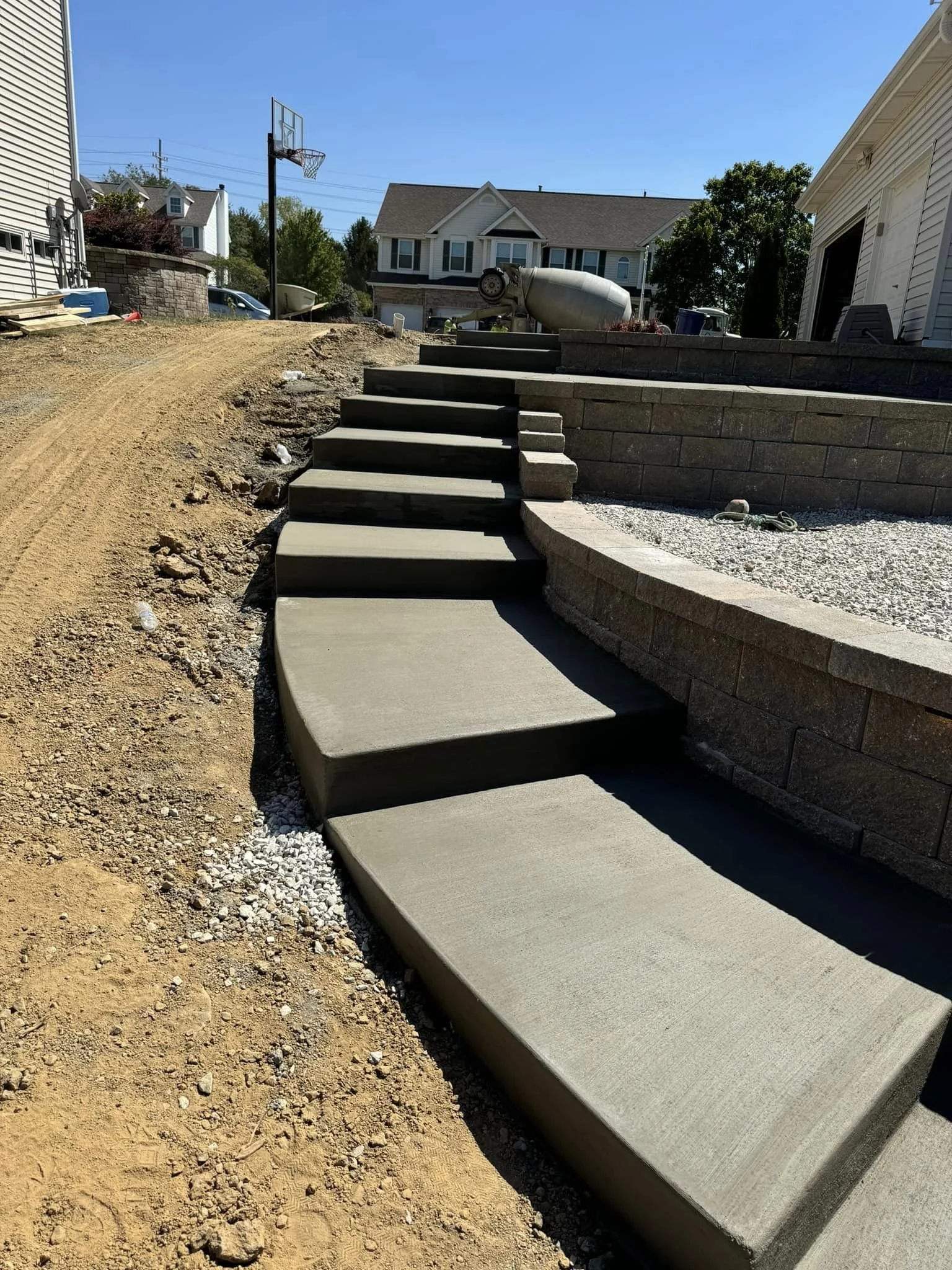 Curved Concrete Steps