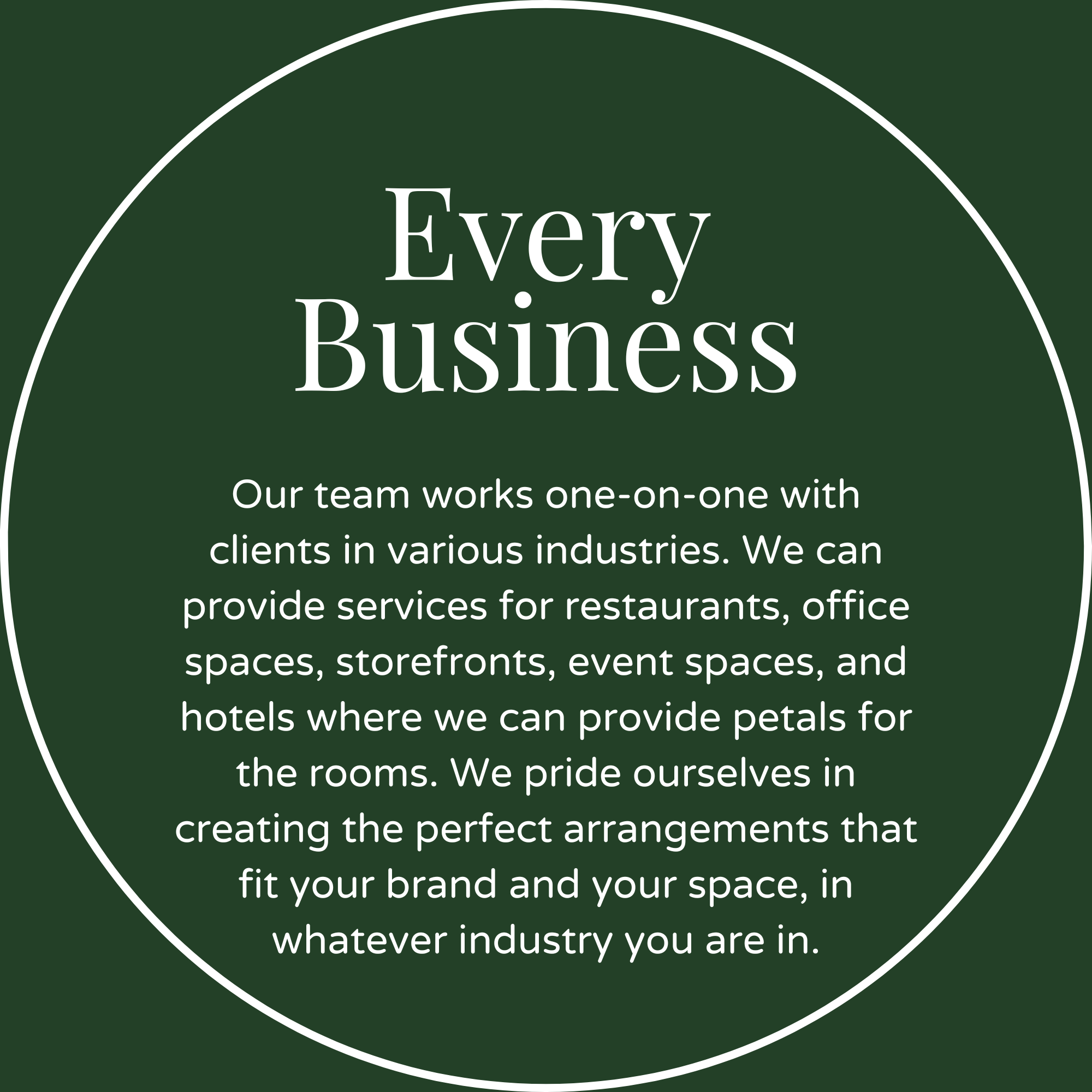 Customized flowers for every business and industry
