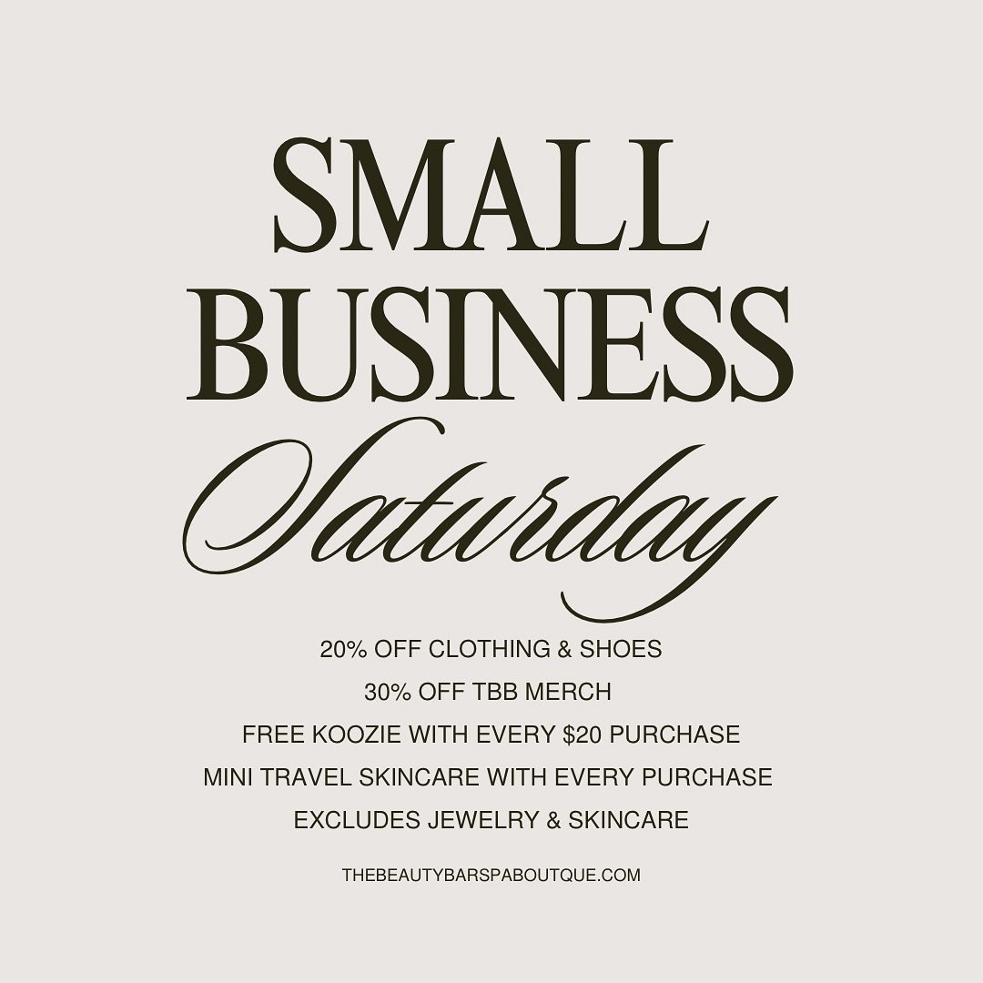 Happy Small Business Saturday!🫶🏼

Today is a reminder that shopping small truly makes a huge difference to us small business owners. Without you, we couldn&rsquo;t do it! 
Shop local, support local.
We are so thankful for our customers! 
Come shop 